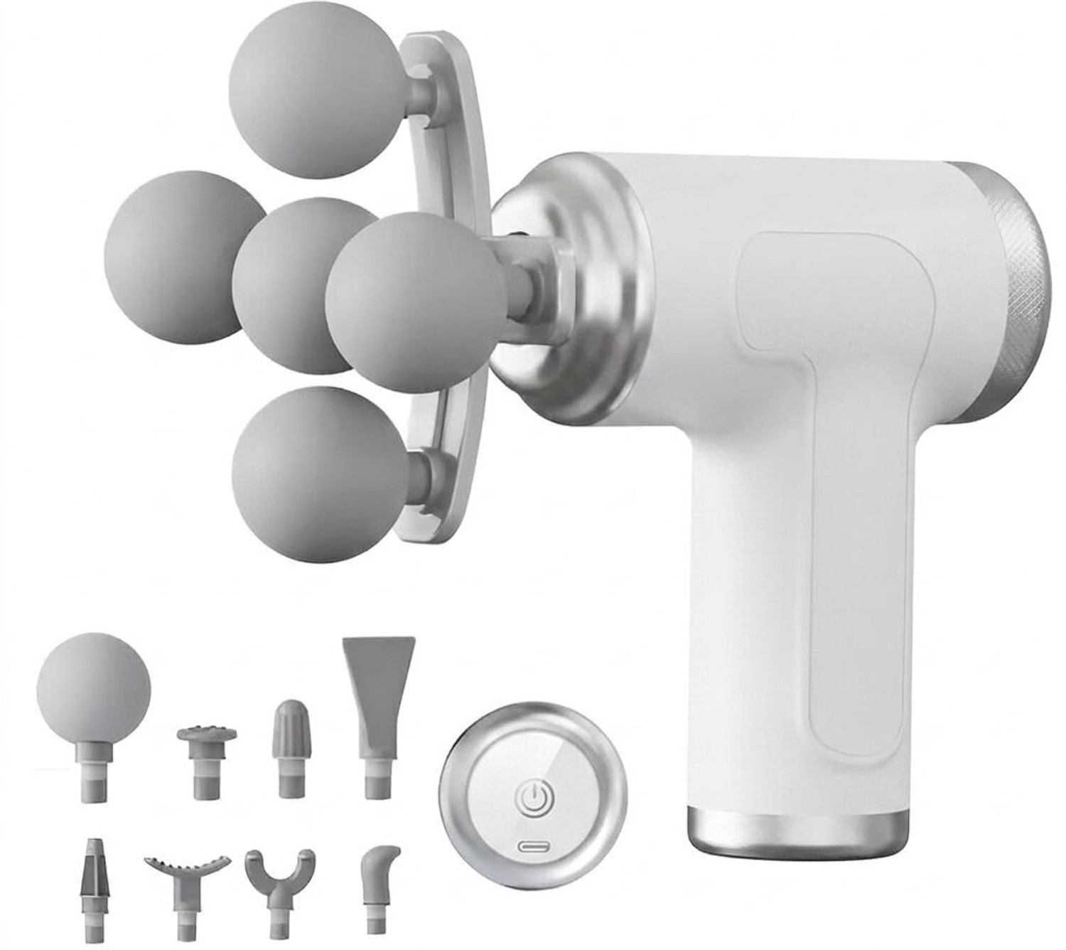 Image of Zovilstore Rechargeable Advanced 5-Head Electric Massage Gun - Deep Tissue Pain Relief with Multiple Attachments for Neck, Back, Legs & Full Body Pain Relief Massager