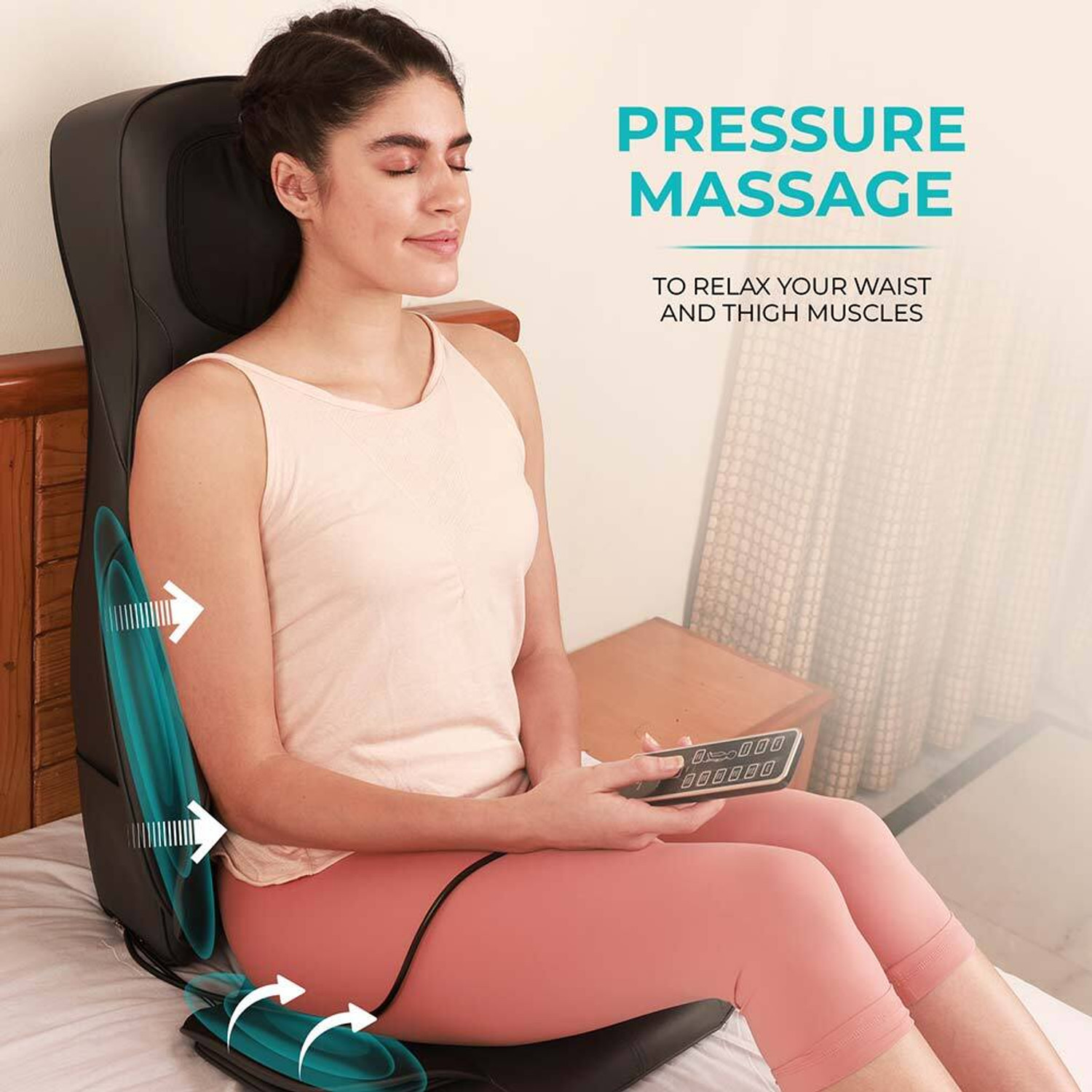 Image of beatXP PowerHeal Go Chair Massage Machine Neck, Back, Shoulder Full Body Pain Relief Kneading Massager