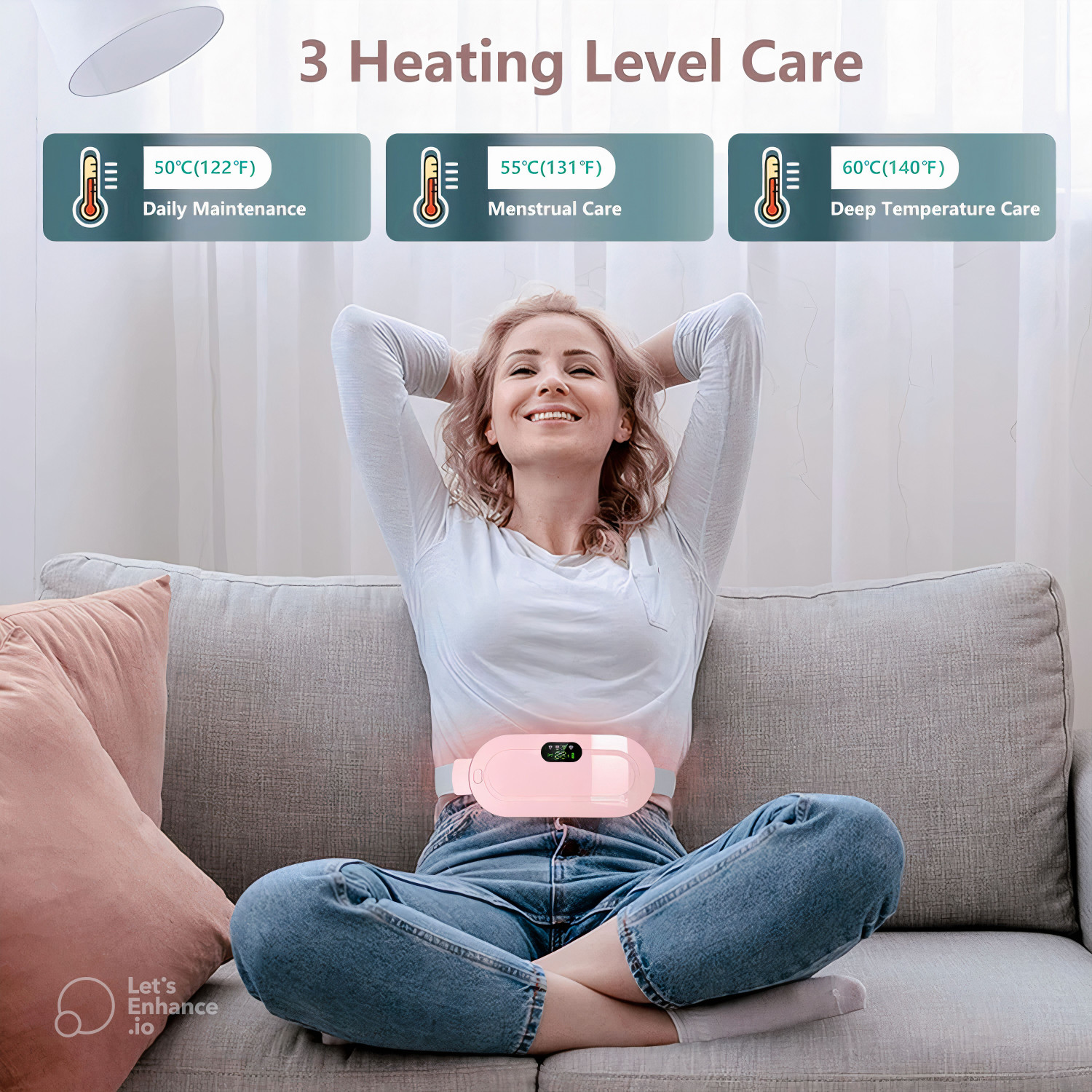 Image of BELENZO Menstrual Cramps & Pain Relief | Heated & Adjustable, Travel Friendly Period Massager Massager
