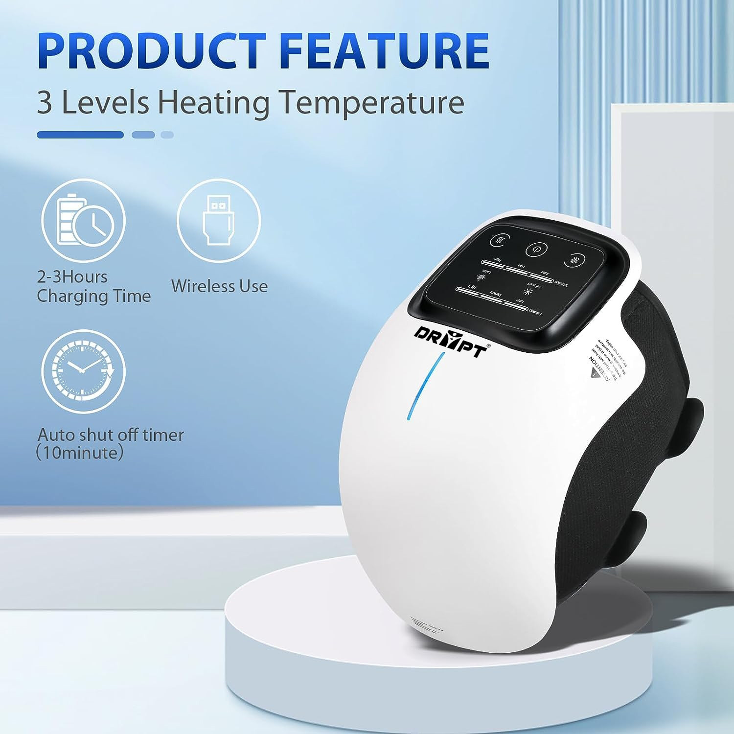 Image of MEDGEARS Knee Massager with Heat and Kneading for Pain Relief DR PT Knee Massager Massager
