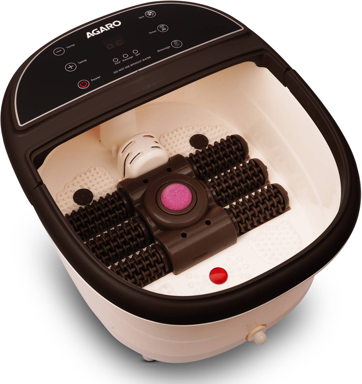 AGARO 33619 Royal Automatic Foot Spa Bath Massager, 6 Massage Rol