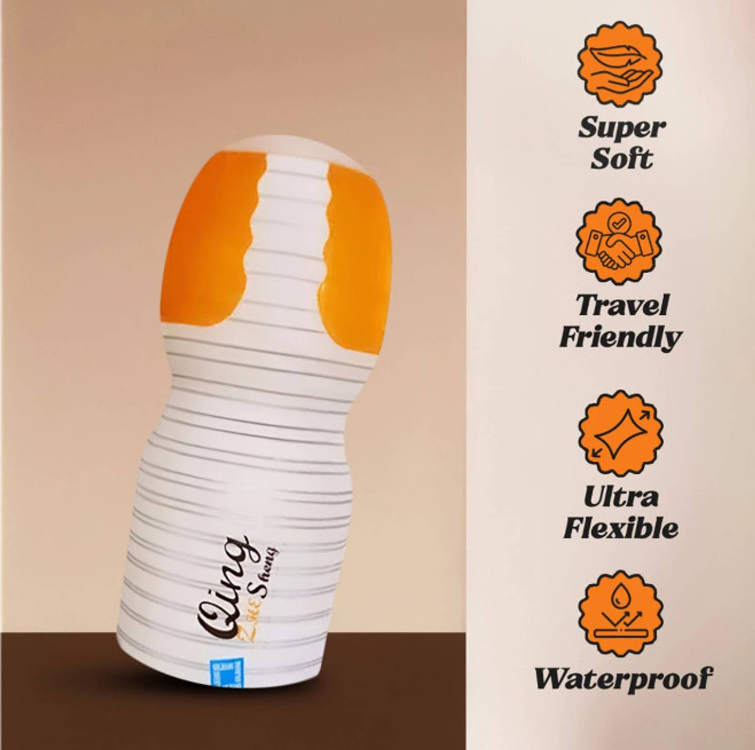 Adultsneed Mastro-9 Orange Personal Massager - Image 3