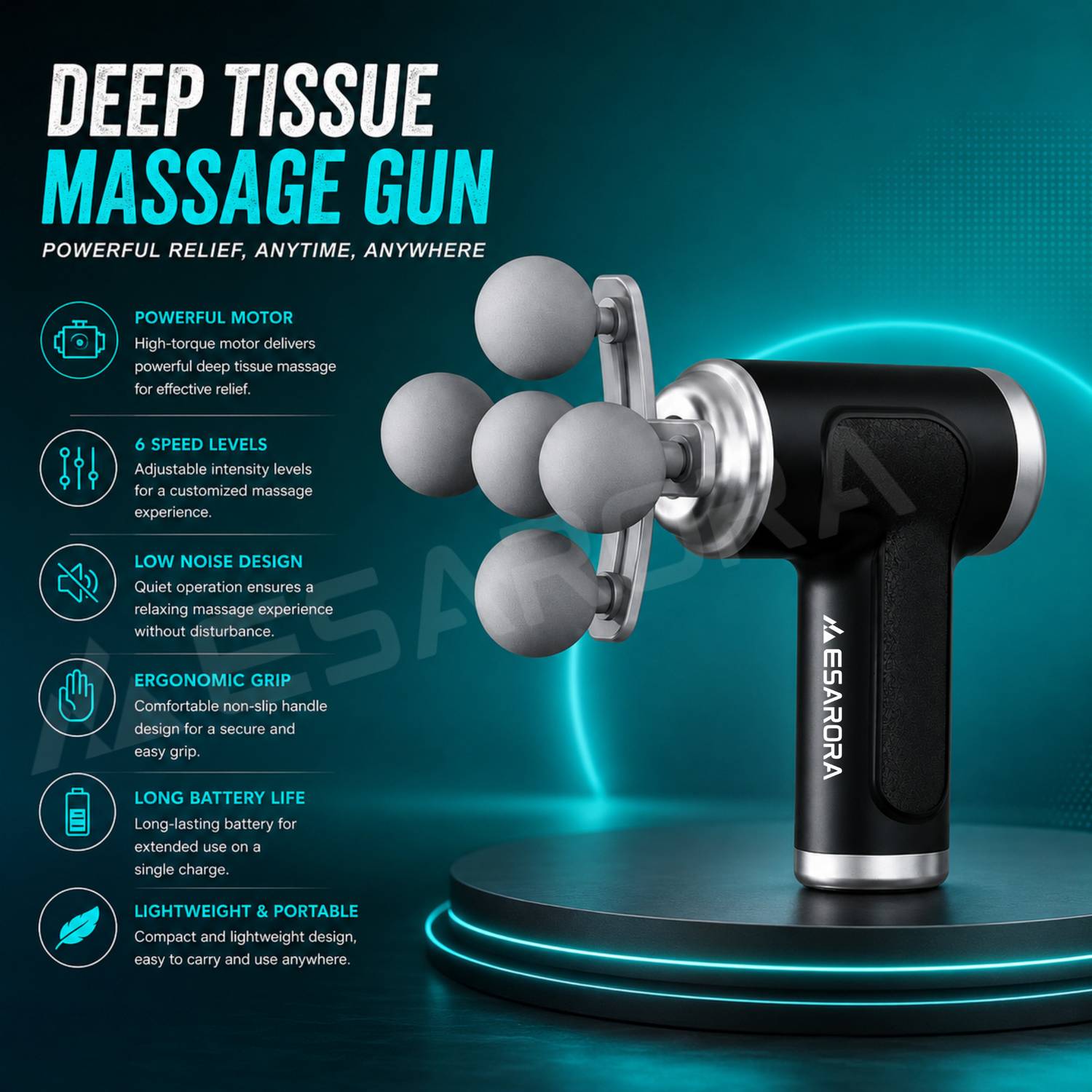 Esarora V2W Pro+ Mini Deep Tissue Massage Gun - Image 3