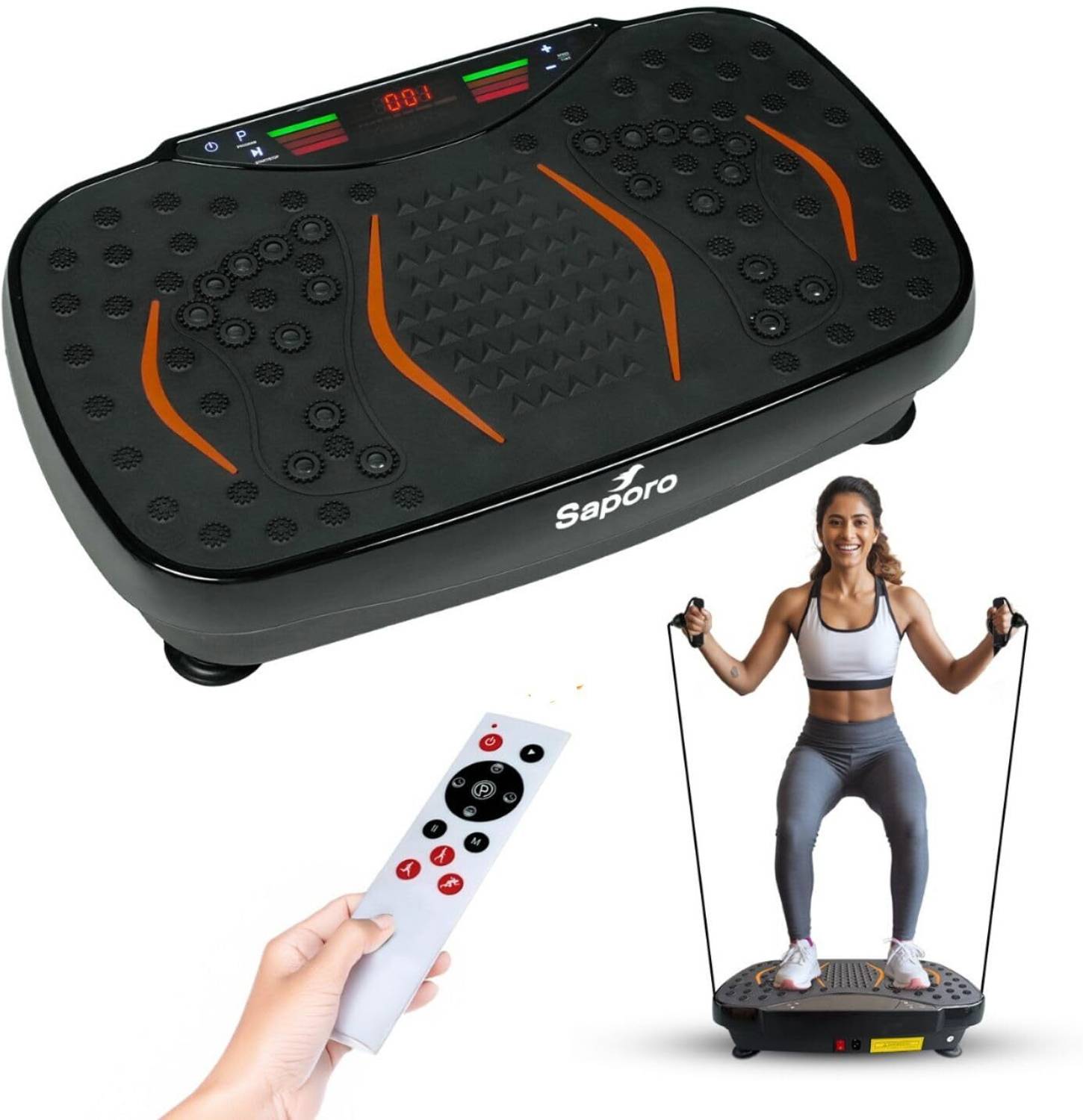 SAPORO VibeX Vibration Plate Exercise & Massage Machine with Remo... more