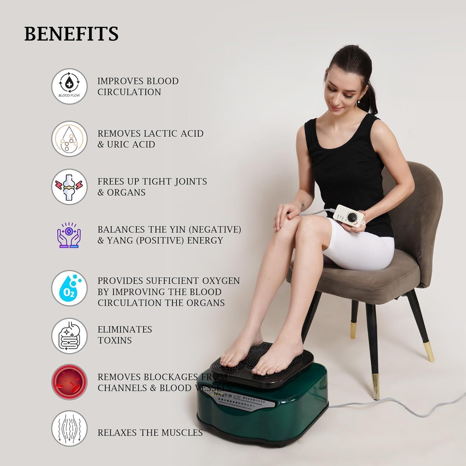 Image of TENS S 780 Blood Circulation Massager Machine For Stimulating Oxygen Circulation Machine For Pain Relief And Magntic With Infrared Light Therapy And 2 Speed Massager