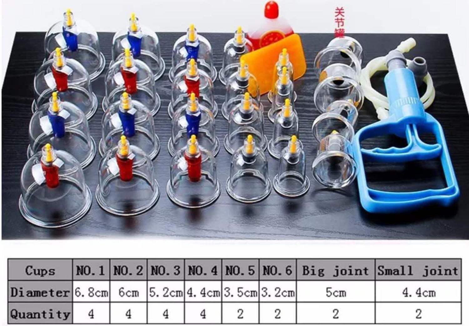 Image of vihan marketing 24 Cups Cupping Therapy Sets with Pump Vacuum Professional Chinese Cupping Set for Body Massage Massager