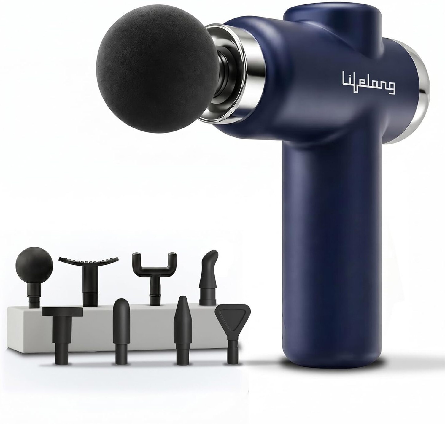 Image of Lifelong LLGM207 Gun Massager, 8 Massage Heads Massager
