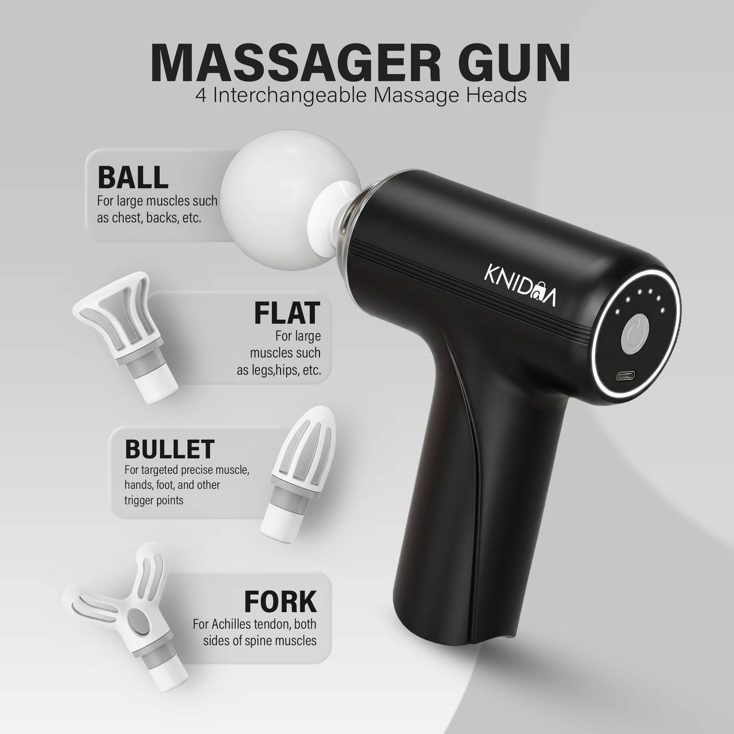 knidaa store Gun Massager for Full Body Pain Relief - Image 3