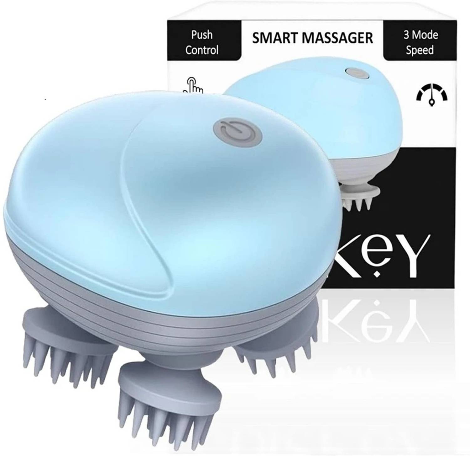 4beauty Therapy Electric Scalp Massager for Boost Hair Growth, Hair Fall Control, Scalp Therapy 3 Speed Mode Handheld,Portable Body Massage for Deep Clean & Stress Relaxation Massager