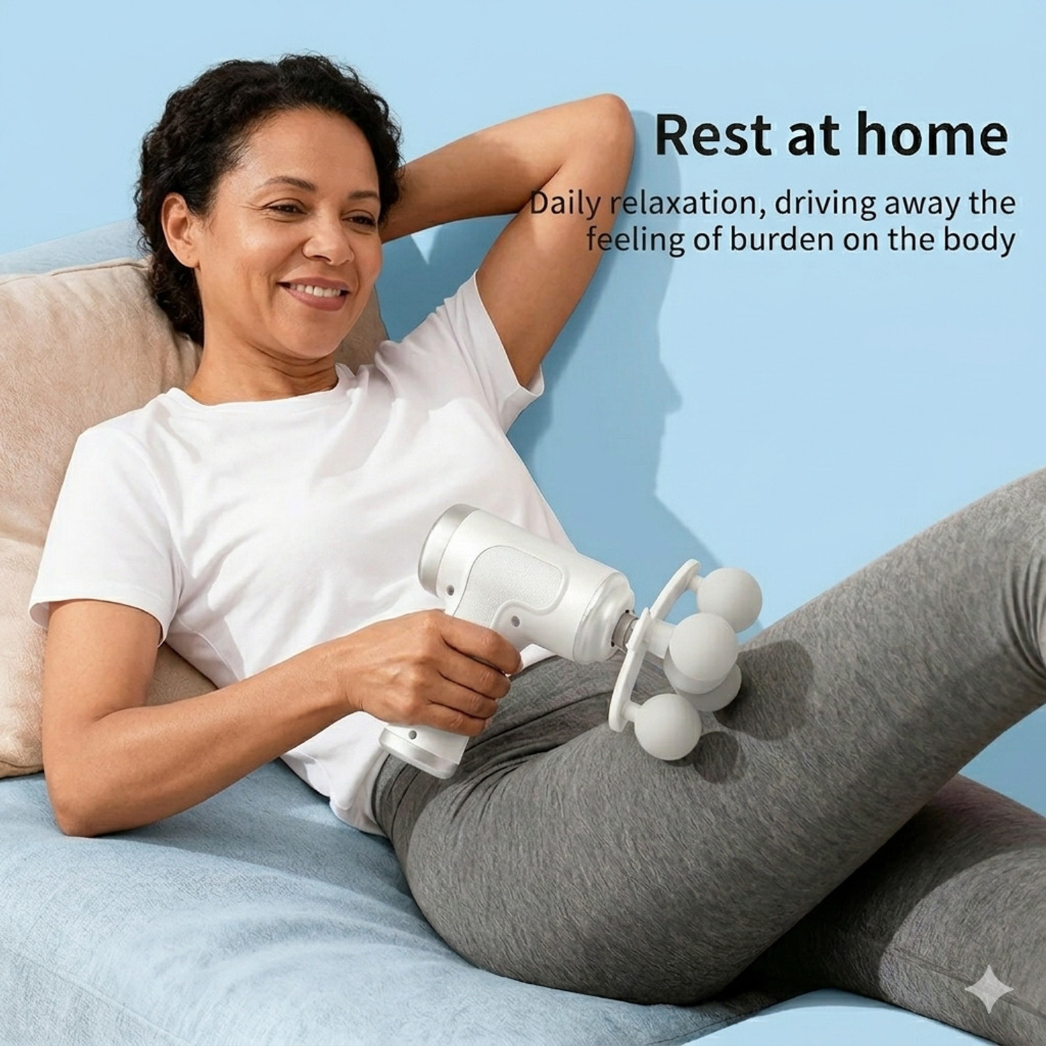 Image of Zovilstore Electric Deep Tissue Percussion Massage Gun Handheld Muscle Massager with 8 Heads for Back Neck Shoulder & Leg Relief Portable Rechargeable Massager