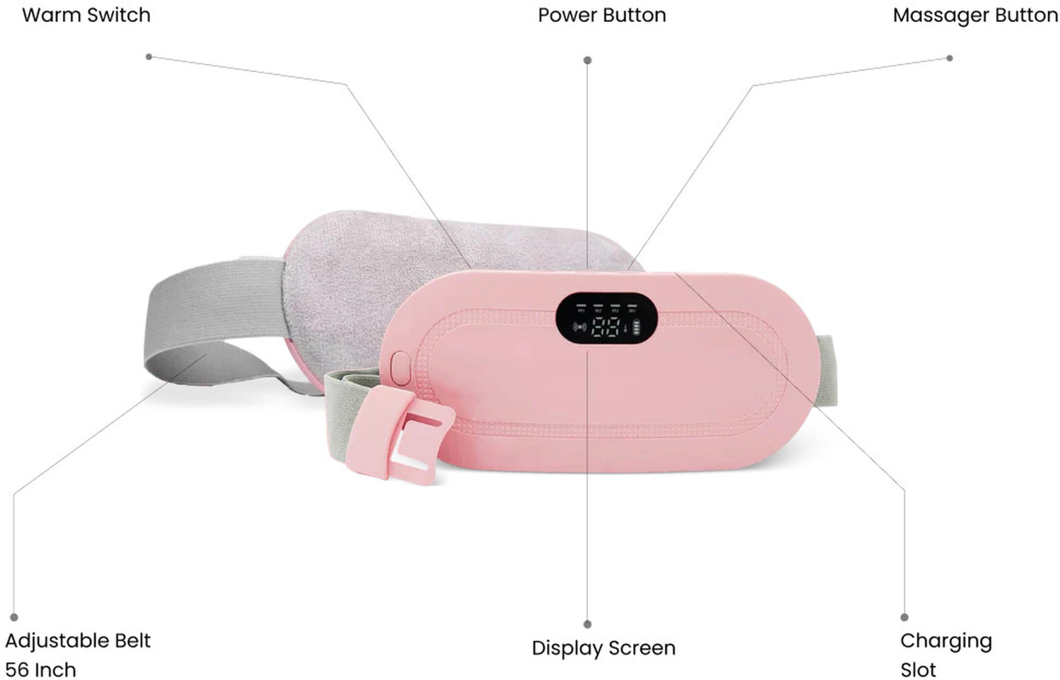 Image of BELENZO Menstrual Cramps & Pain Relief | Heated & Adjustable, Travel Friendly Period Massager Massager