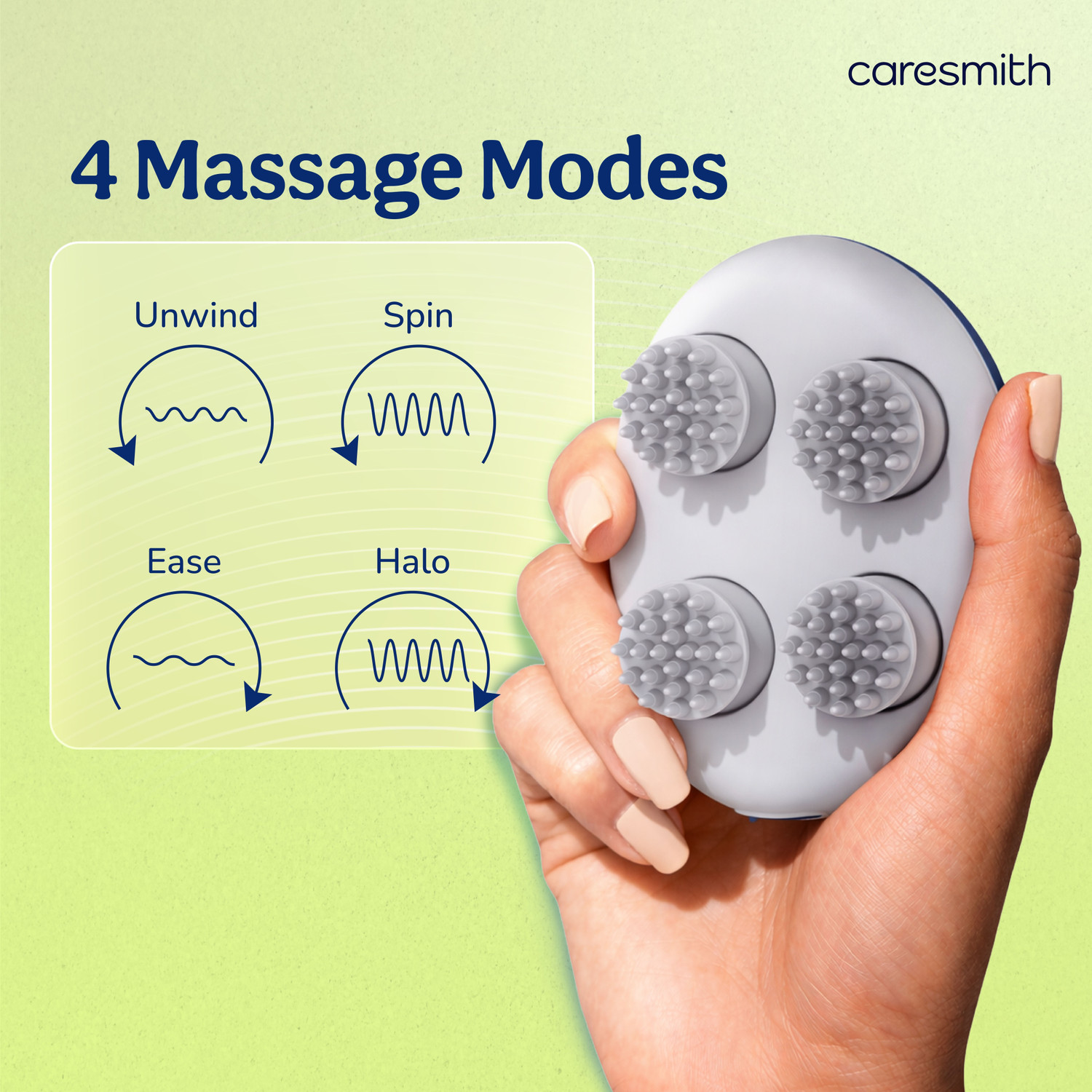 Image of caresmith FCS0152 Revive Electric Handheld Scalp & Head Massager