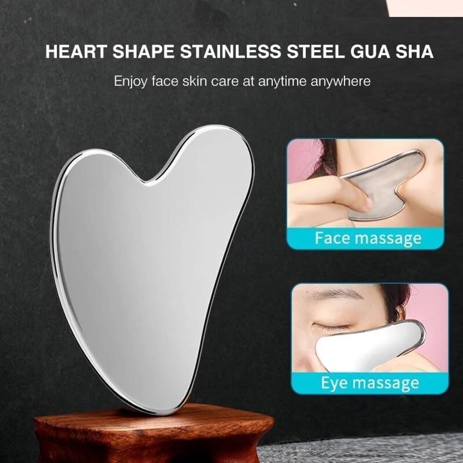 Livronic Stainless Steel Gua Sha Facial Tool - Image 4