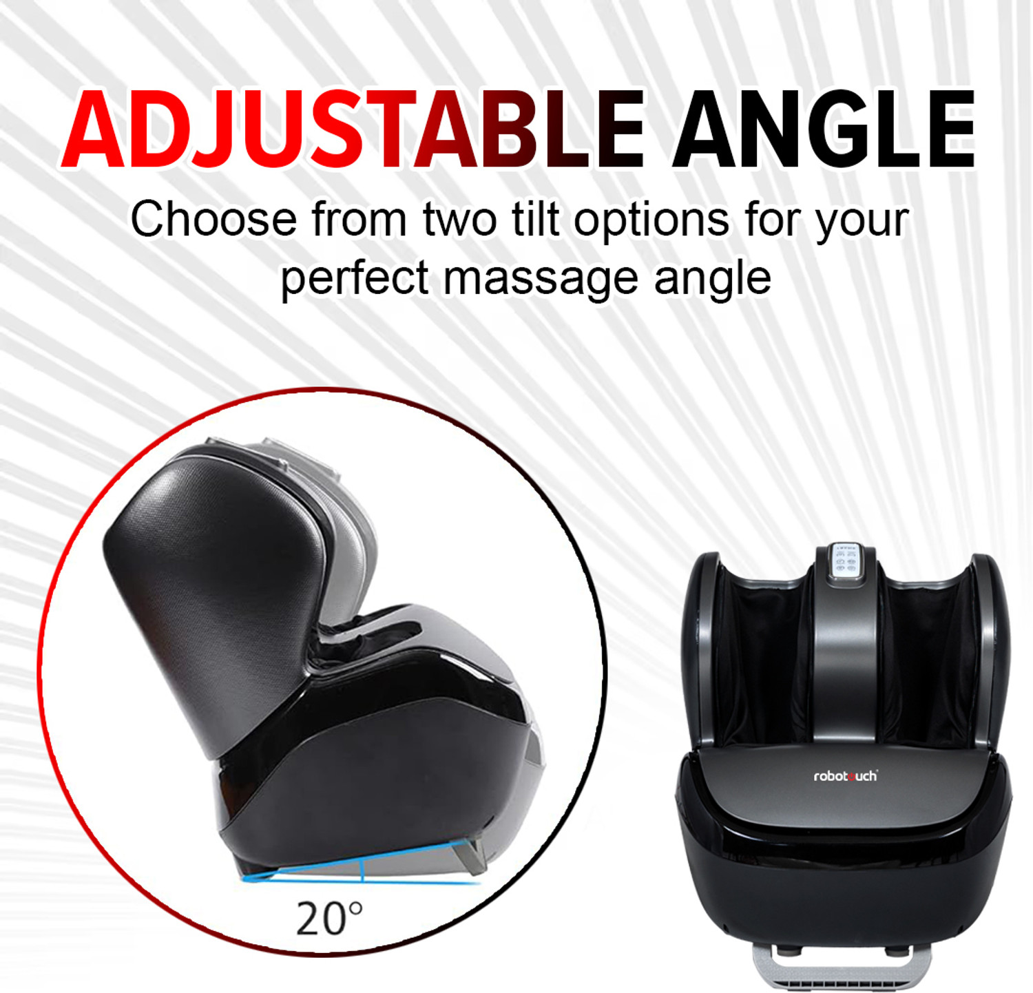 Image of RoboTouch RT-FM-PZ15 RoboTouch RT-FM-PZ15 RoboTouch PediZen Foot & Calf Massager Massager (BLACK) Massager