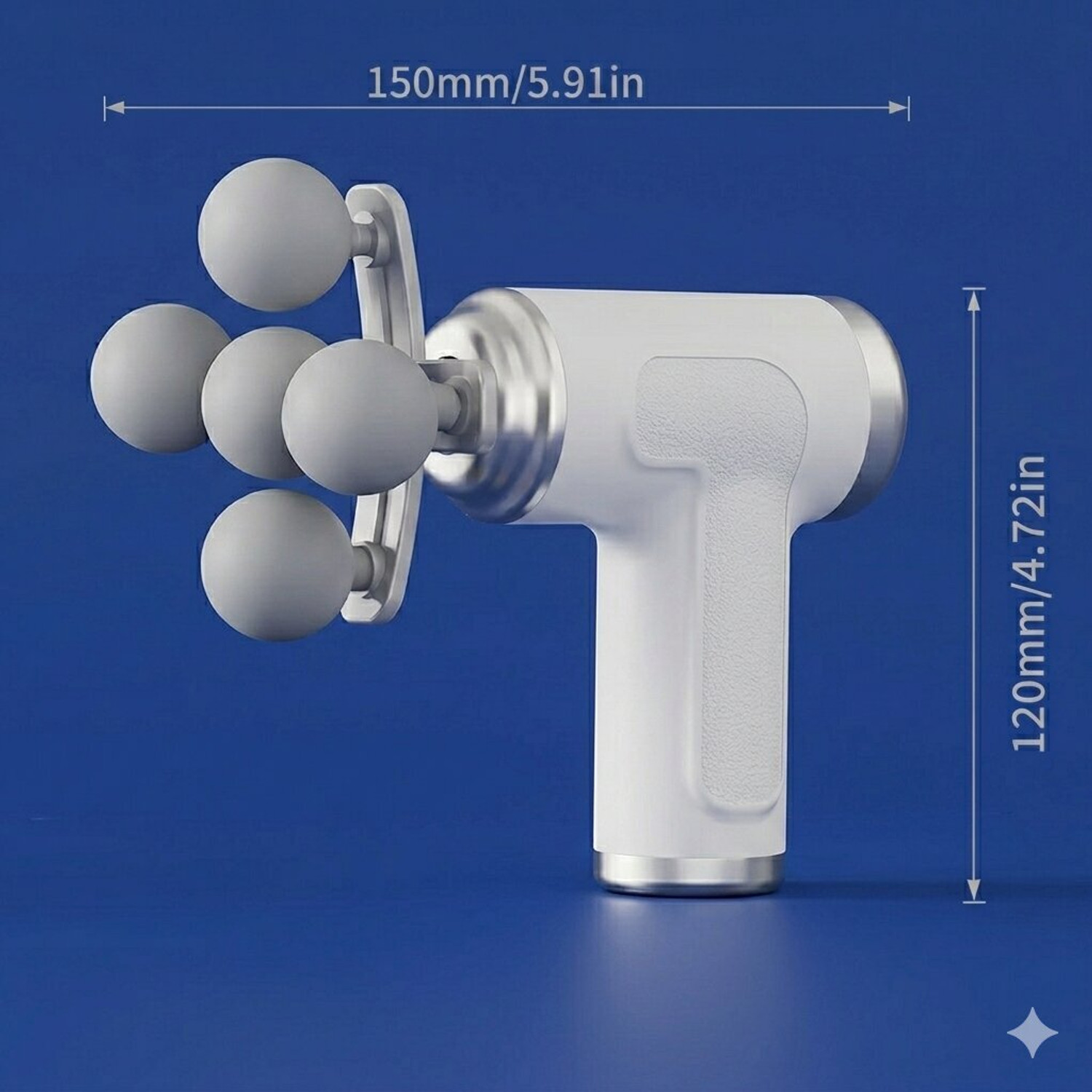 Image of Zovilstore Rechargeable Advanced 5-Head Electric Massage Gun - Deep Tissue Pain Relief with Multiple Attachments for Neck, Back, Legs & Full Body Pain Relief Massager