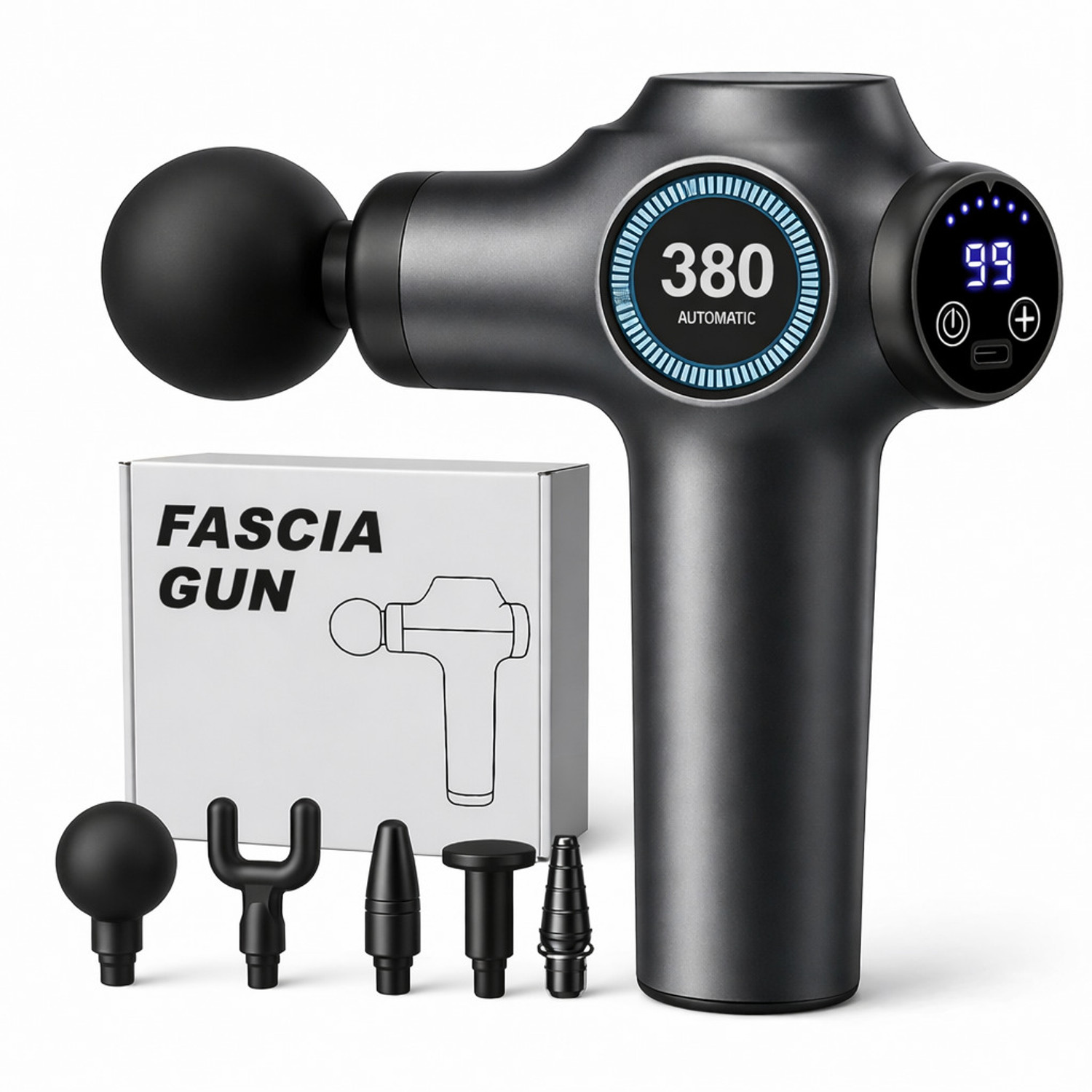 Image of Miggon Portable Deep Tissue Massage Gun Handheld Percussion 6 Speeds 4 Heads for Full Body Muscle Pain relief Best Massager- Neck /Back /Shoulder /Legs Massager