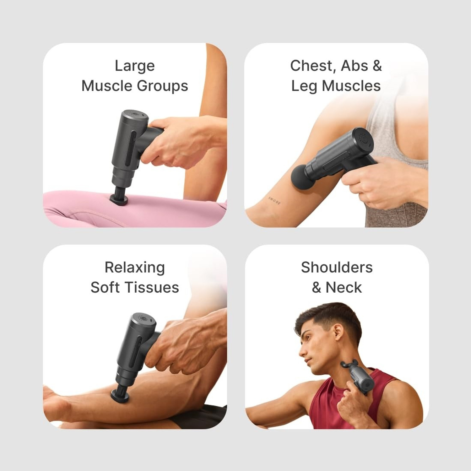 Image of knidaa store Body Massager for Pain Relief Massage Gun for Back Leg & Full Body 4 Specialized Heads For Full Body Pain Relief Massager