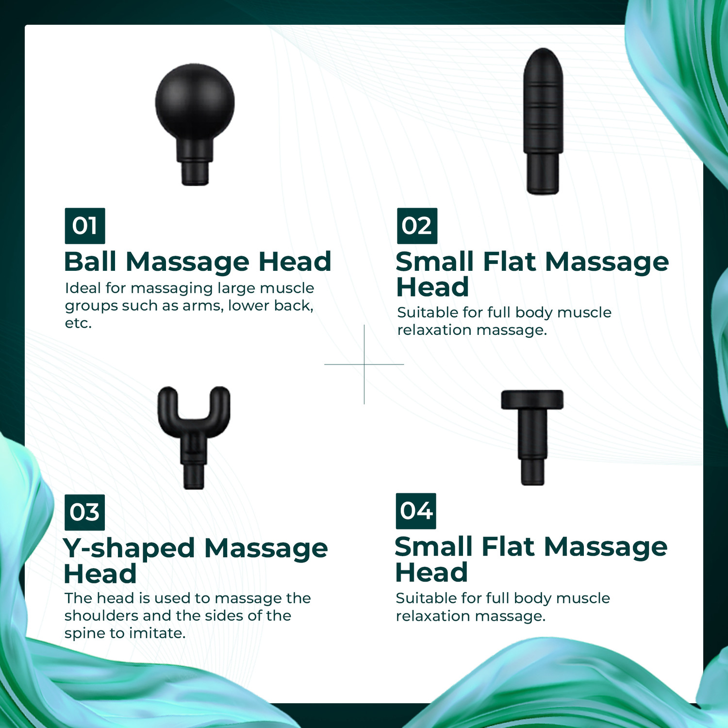 Image of Miggon Portable Deep Tissue Massage Gun Handheld Percussion 6 Speeds 4 Heads for Full Body Muscle Pain relief Best Massager- Neck /Back /Shoulder /Legs Massager
