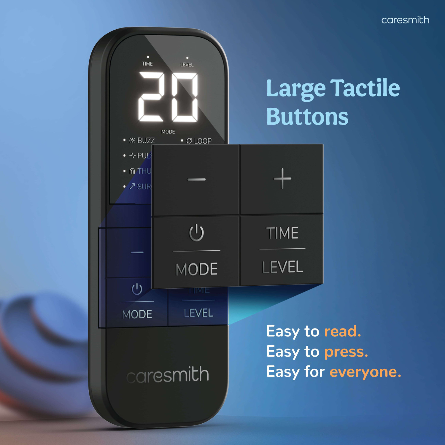 Image of caresmith FCS0147 Charge Tens Massager Machine for Physiotherapy 8 Modes & 20 Intensities Massager