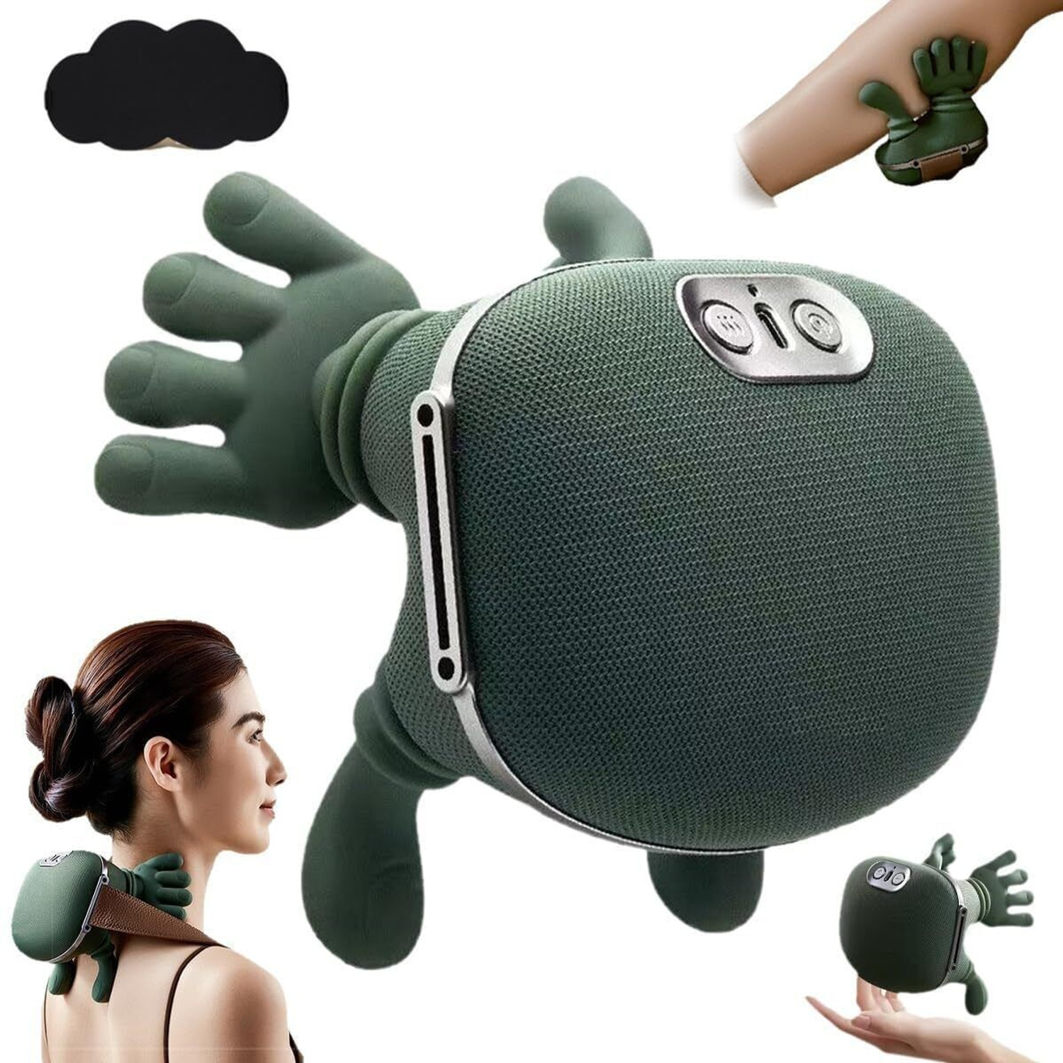 Image of mavind Bionic Heated Massager,Electric Deep Tissue 4D Kneading Massage Human Hand Design for Blood Circulation,Pain Relief and Muscle Relaxation. Massager