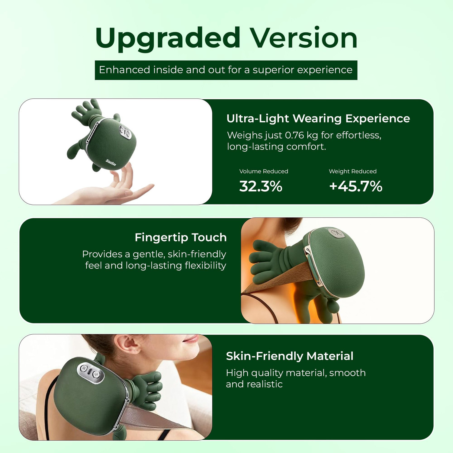 Image of mavind Bionic Heated Massager,Electric Deep Tissue 4D Kneading Massage Human Hand Design for Blood Circulation,Pain Relief and Muscle Relaxation. Massager