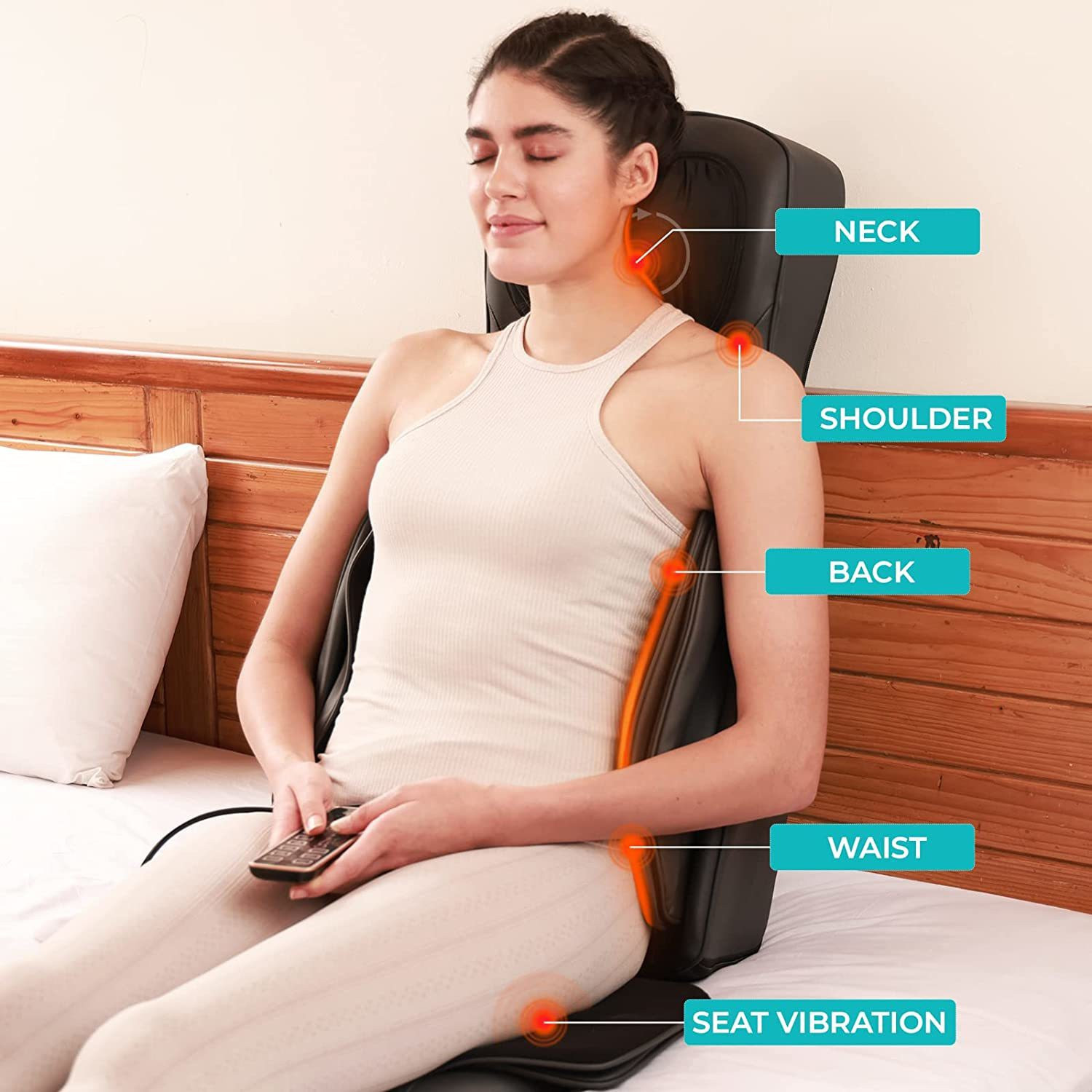 Image of beatXP PowerHeal Go Chair Massage Machine Neck, Back, Shoulder Full Body Pain Relief Kneading Massager