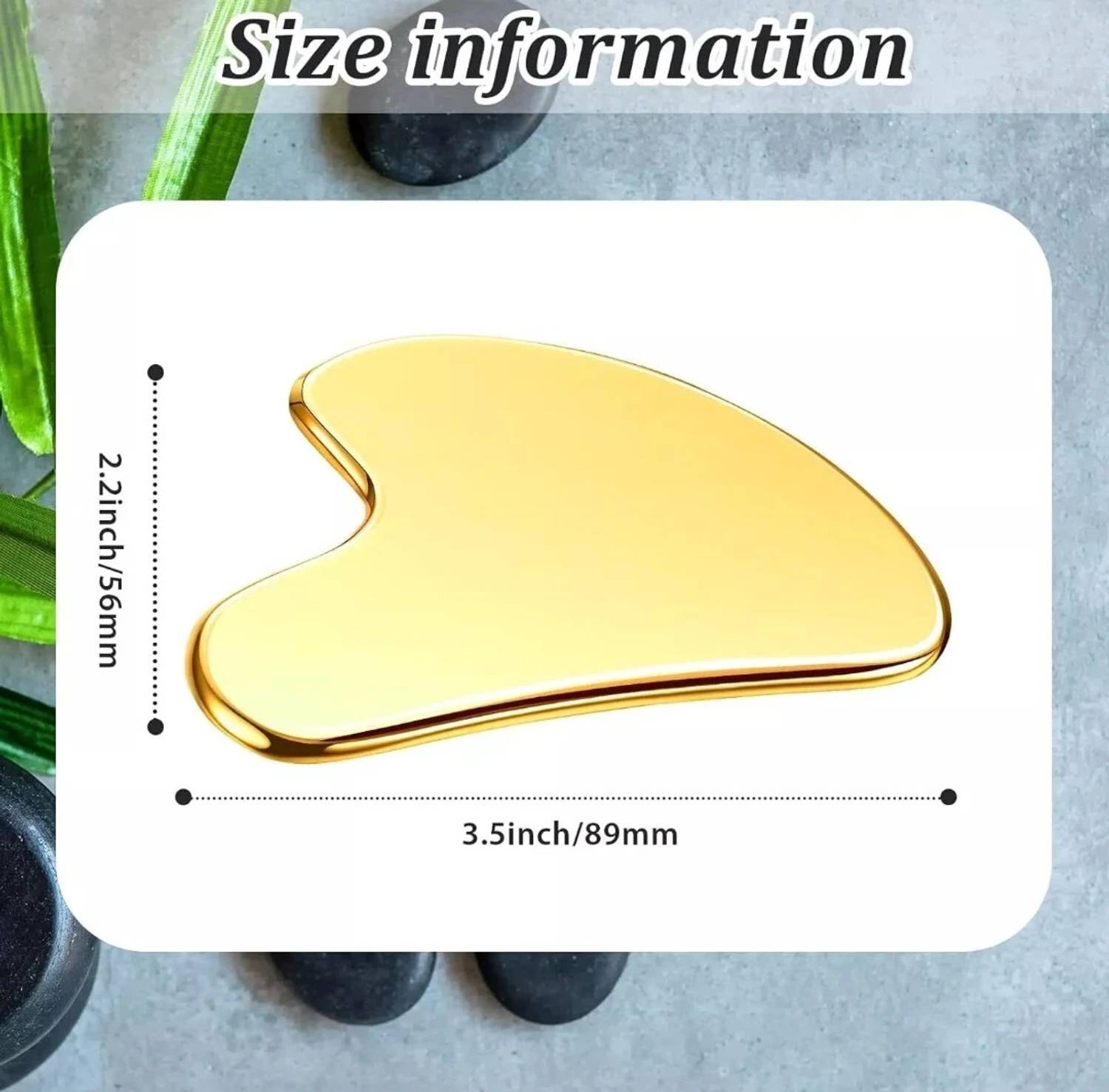 Qudsia Gold w1 Stainless Steel Gua Sha Massager - Image 2