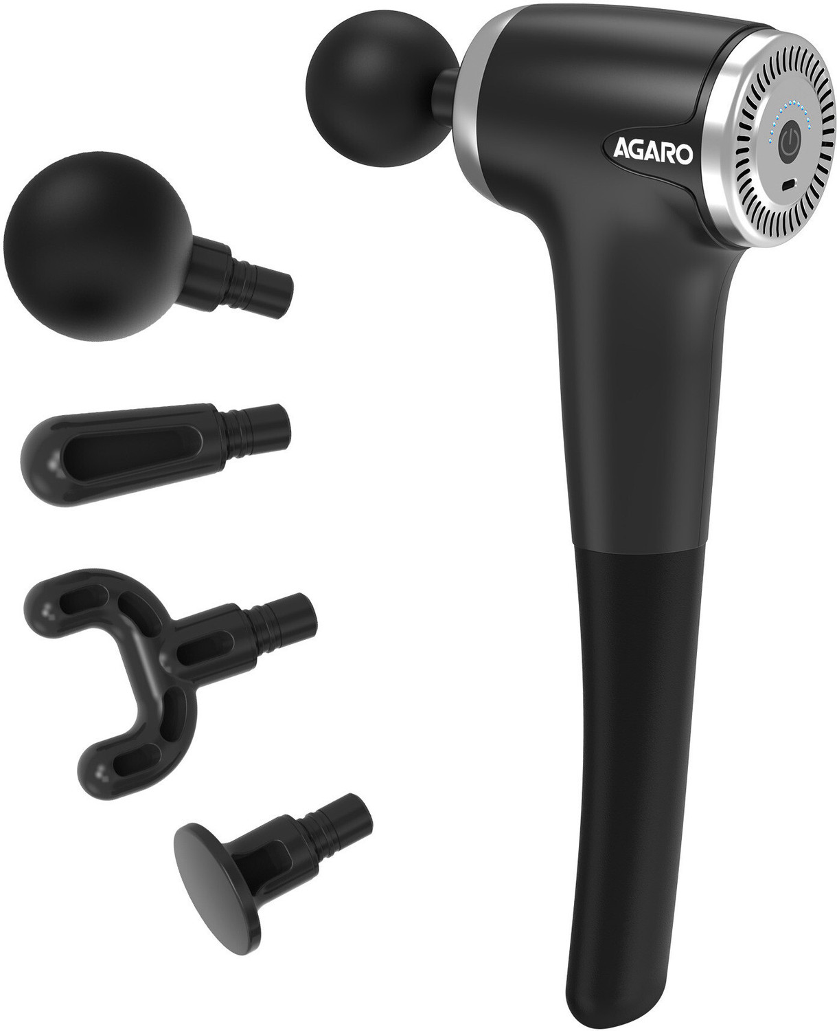 Image of AGARO Regency Gun Massager, 4 Heads, 13 Speed, Rechargeable Regency Massager