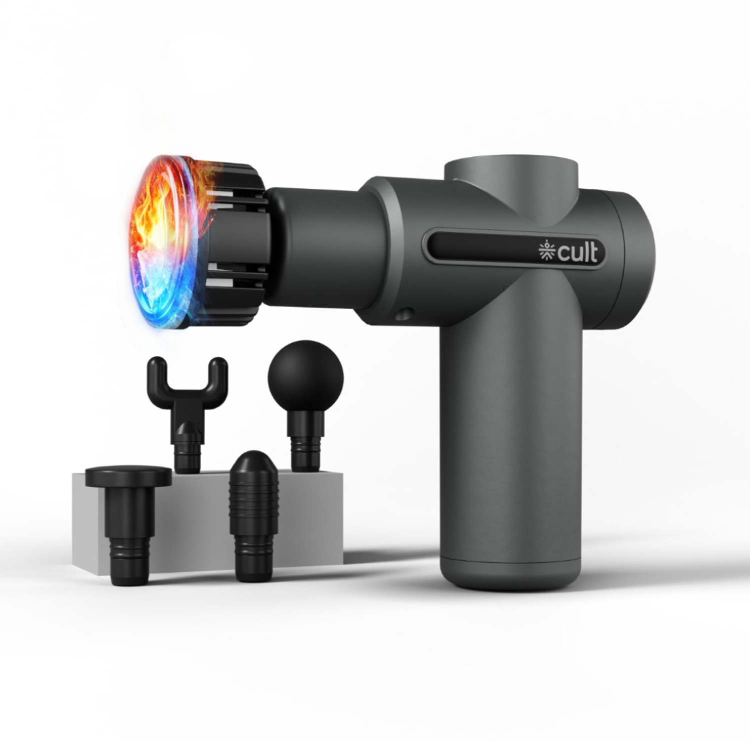Image of Cult Impact Edge with Hot & Cold Head, 6 Speed, Gun Massager