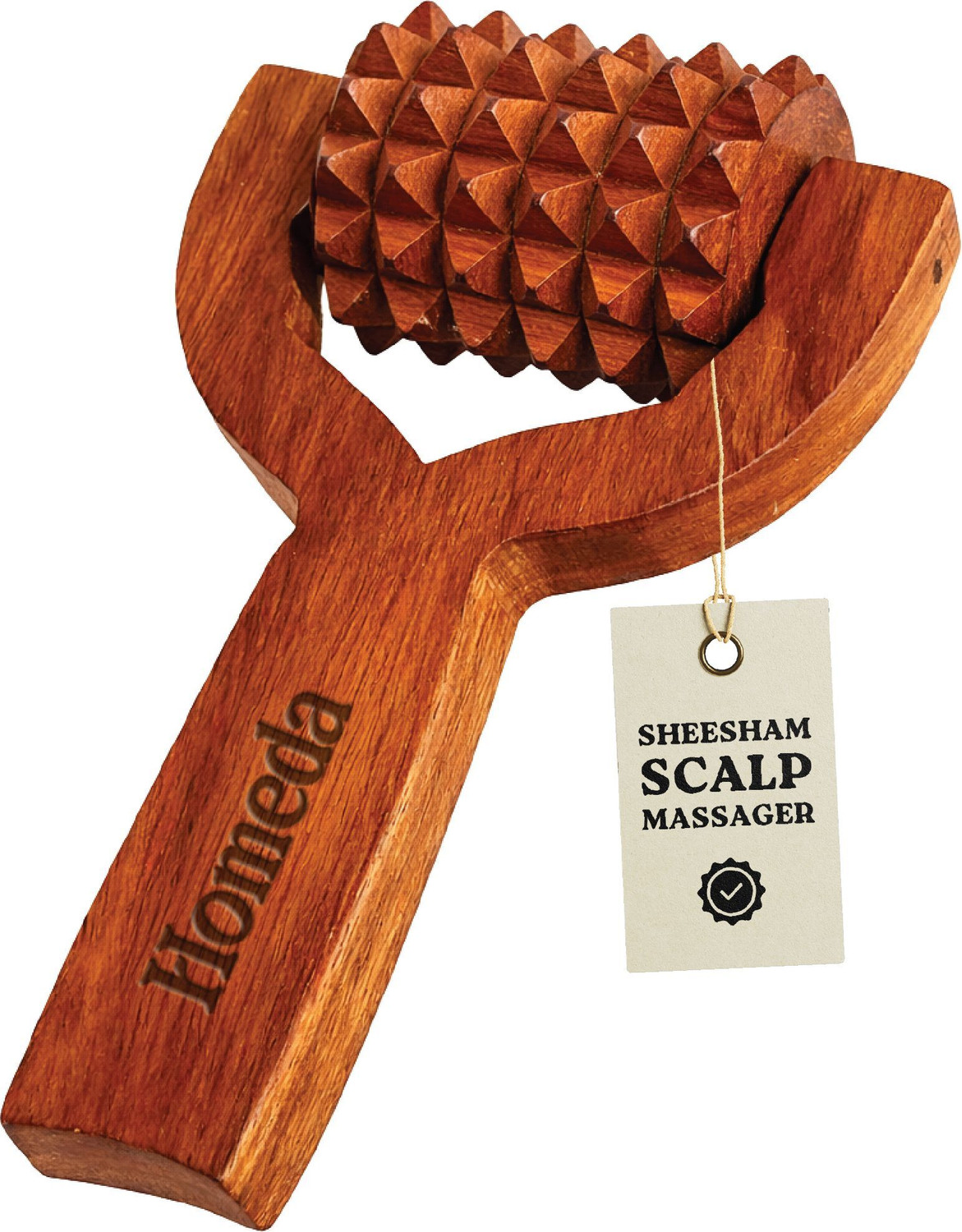 Image of Homeda Balayantra for Hair Growth | Balyantra Roller - Wooden Derma Roller Bala Yantra | Head, Scalp Massager, Pain Relief & Blood Circulation Massager