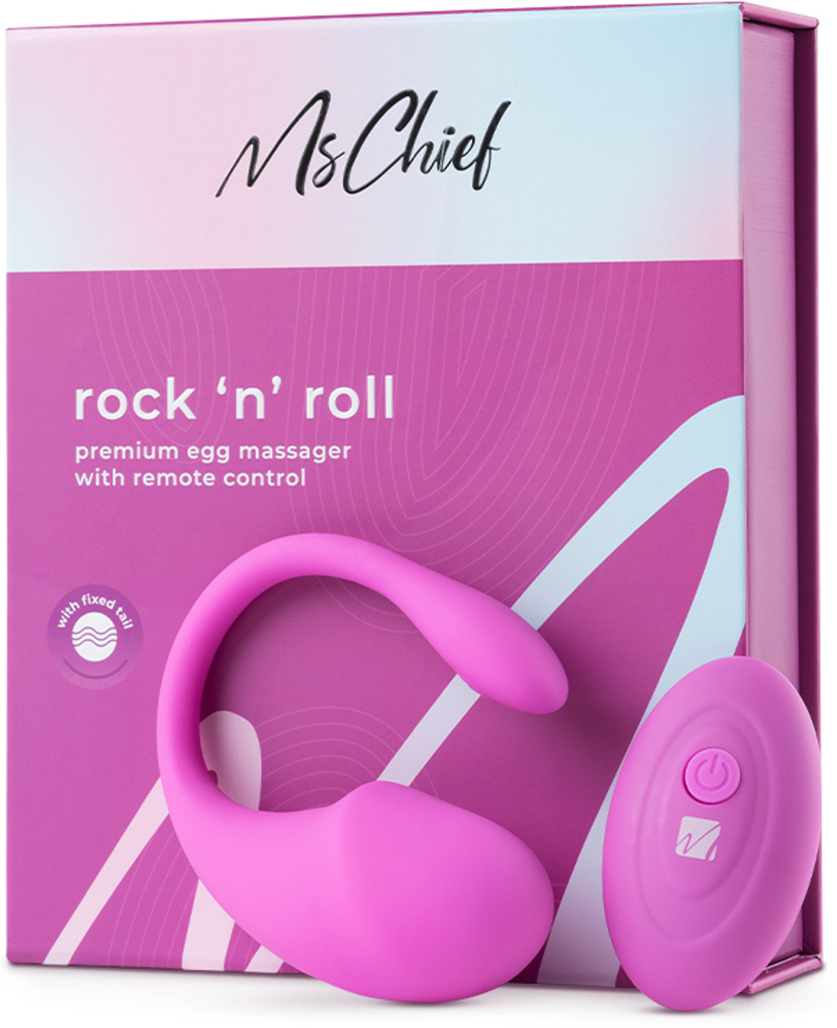Image of Mschief Rock n Roll Rock n Roll Premium Egg Massager � Remote, 3 Speeds, 6 Patterns, USB, Waterproof Massager (Purple)
