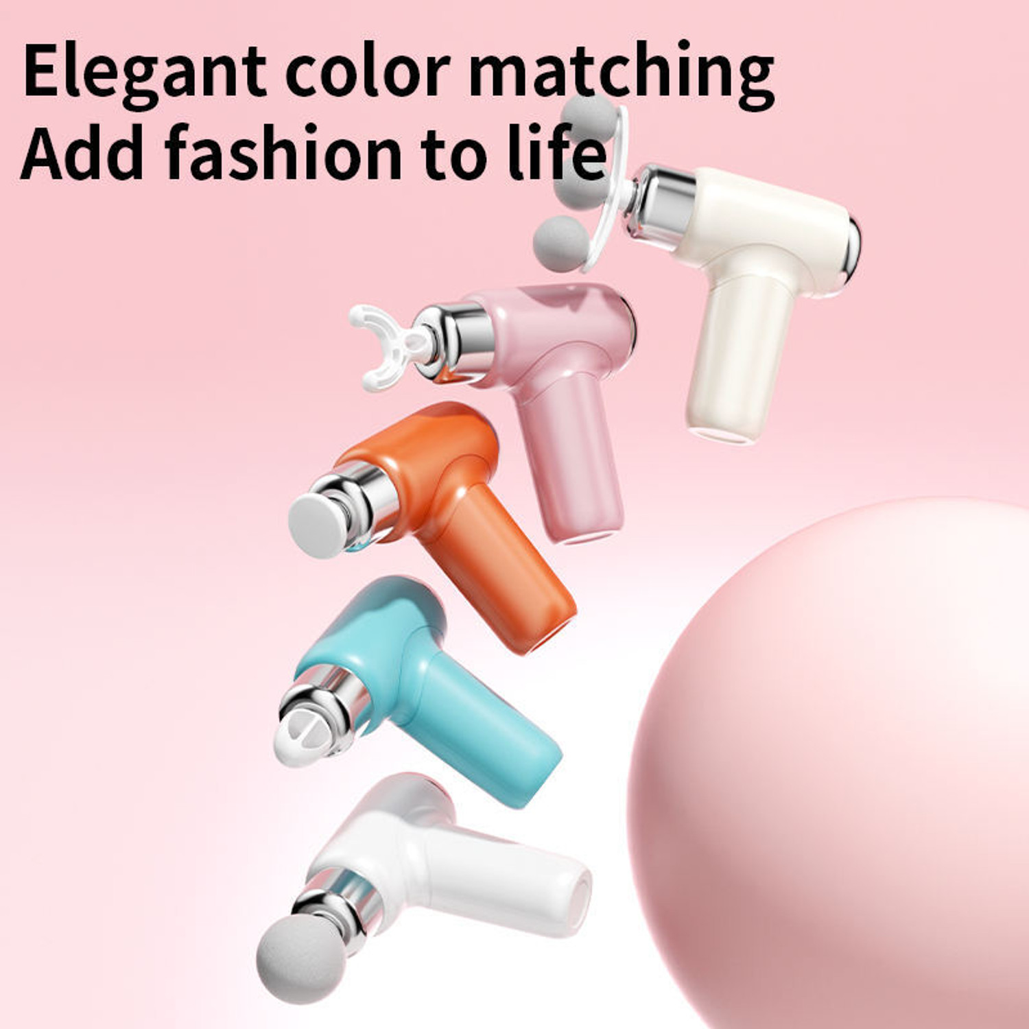 Image of Zovilstore Pro+ Mini Deep Tissue Massage Gun - 3-Head Portable Percussion Massager, 6-Speed Settings Massager