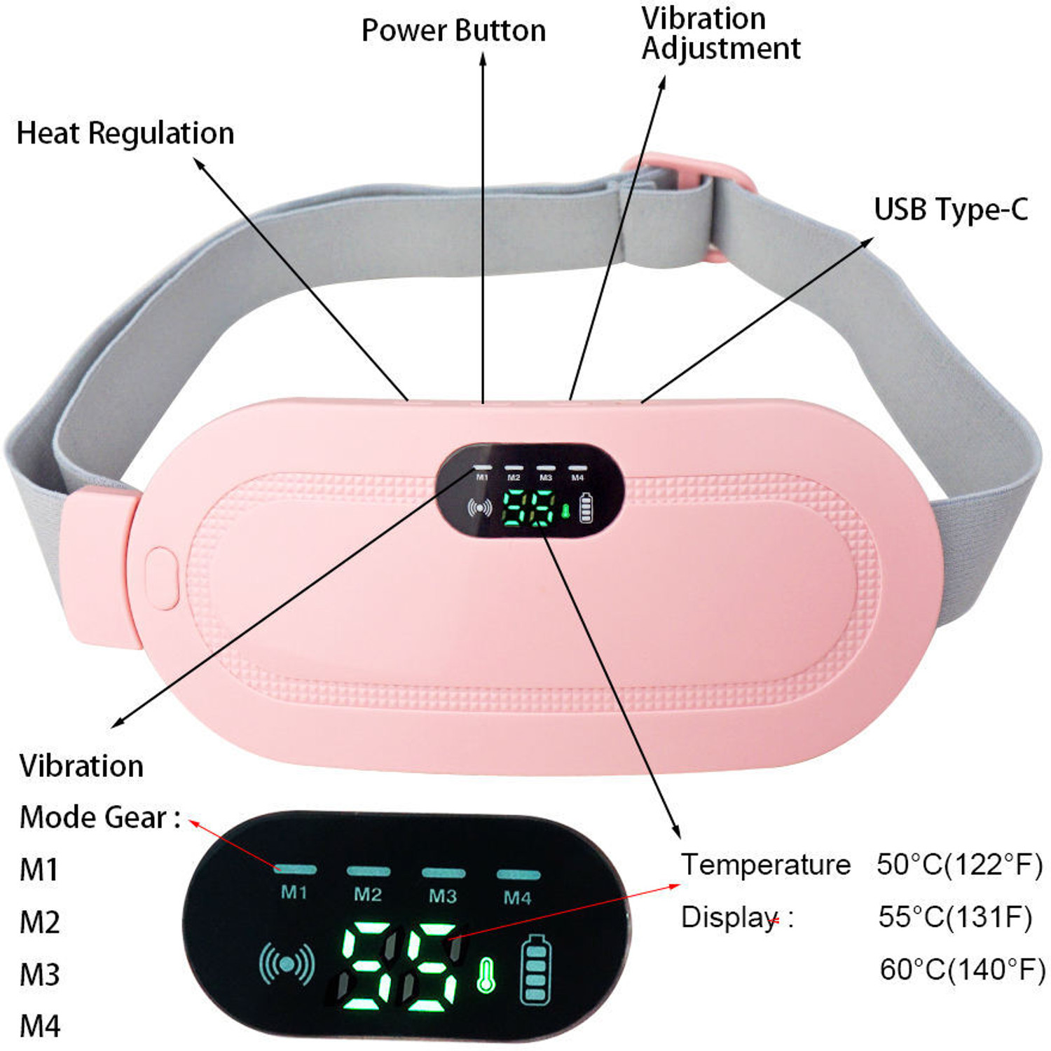 Image of Zovilstore Best priminum Quality Electric Period Pain Relief Heating Pad for Abdomen & Back Slimming Machine