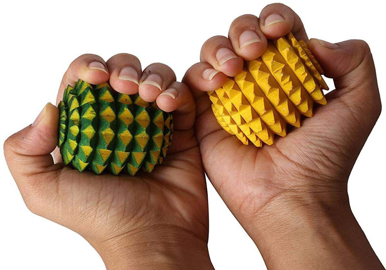 AHCS Acupressure Wooden Hand Ball Massager Set Of 2 Massager