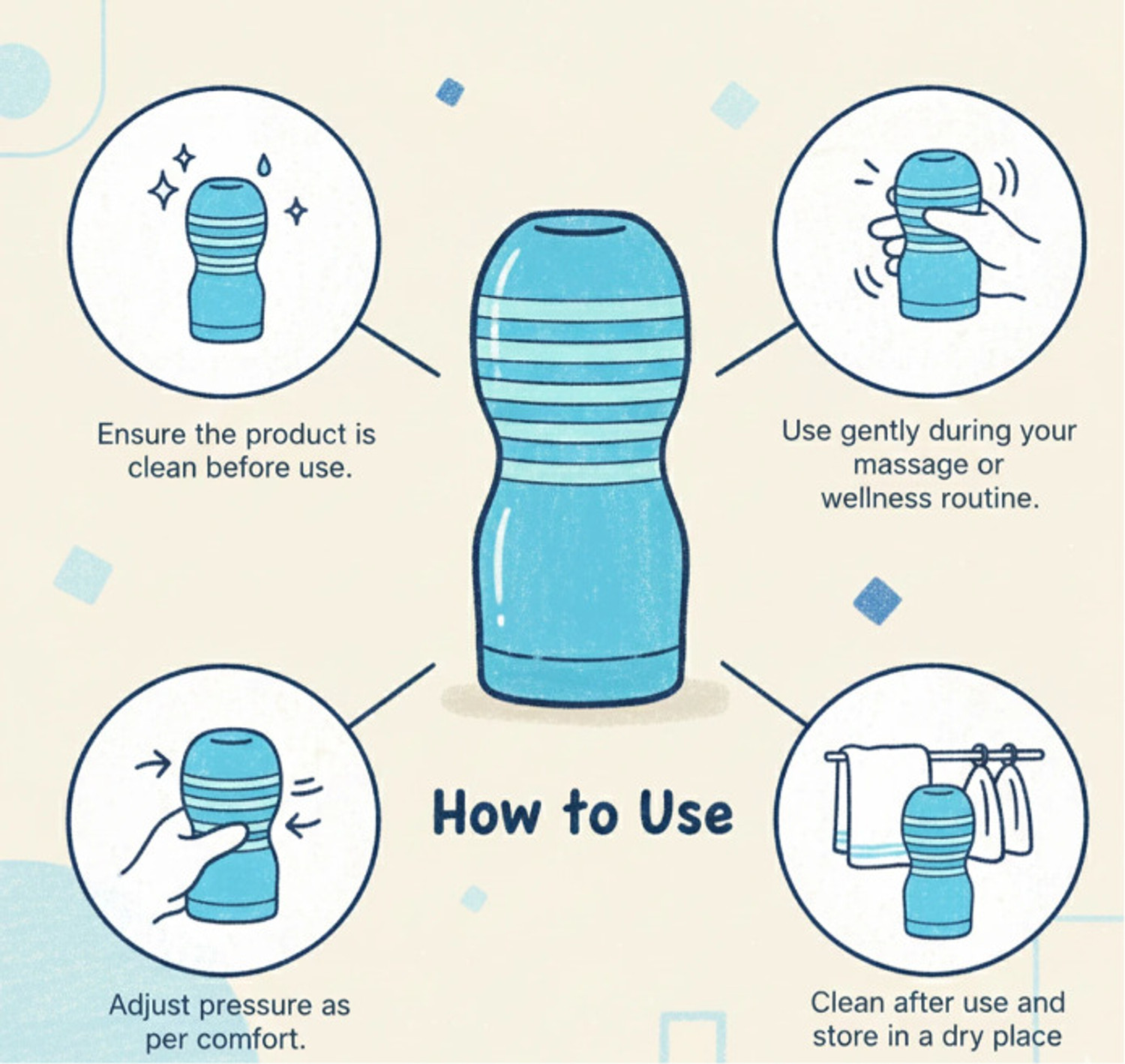 Image of Adultsneed blue wave mastro -7 Lightweight Wellness Cup for Stress Relief and Relaxation Massager