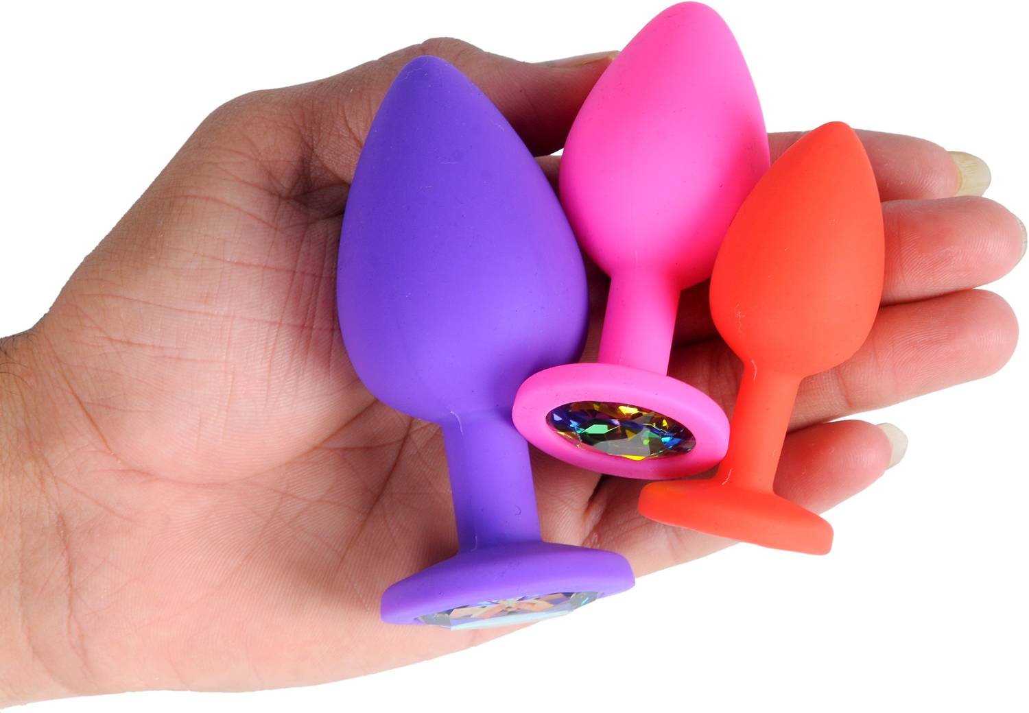 purvish 3-Piece Silicone Plug Massager Set (S, M, L) - Image 3