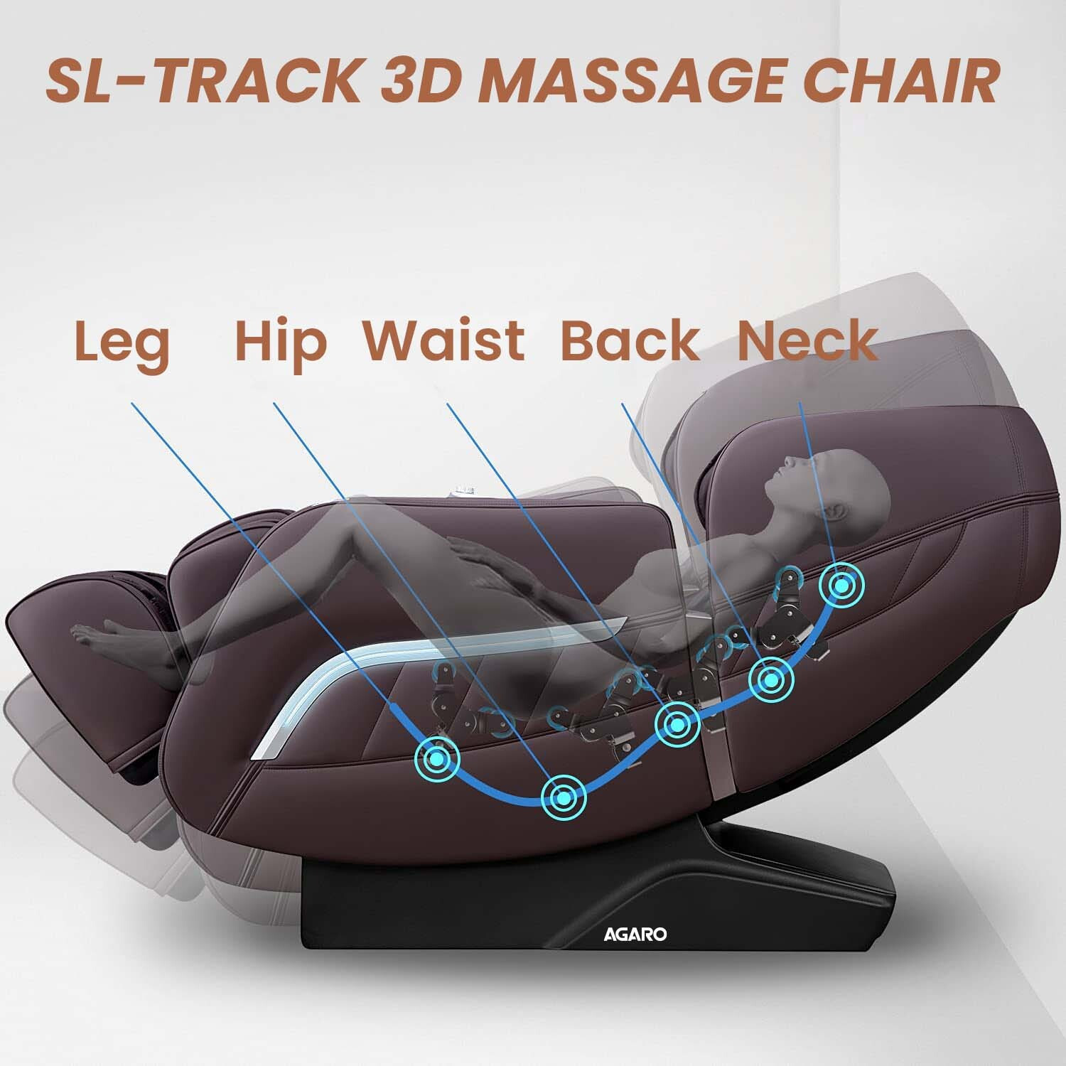 Image of AGARO 33865 Massage Chair 7012 Massager