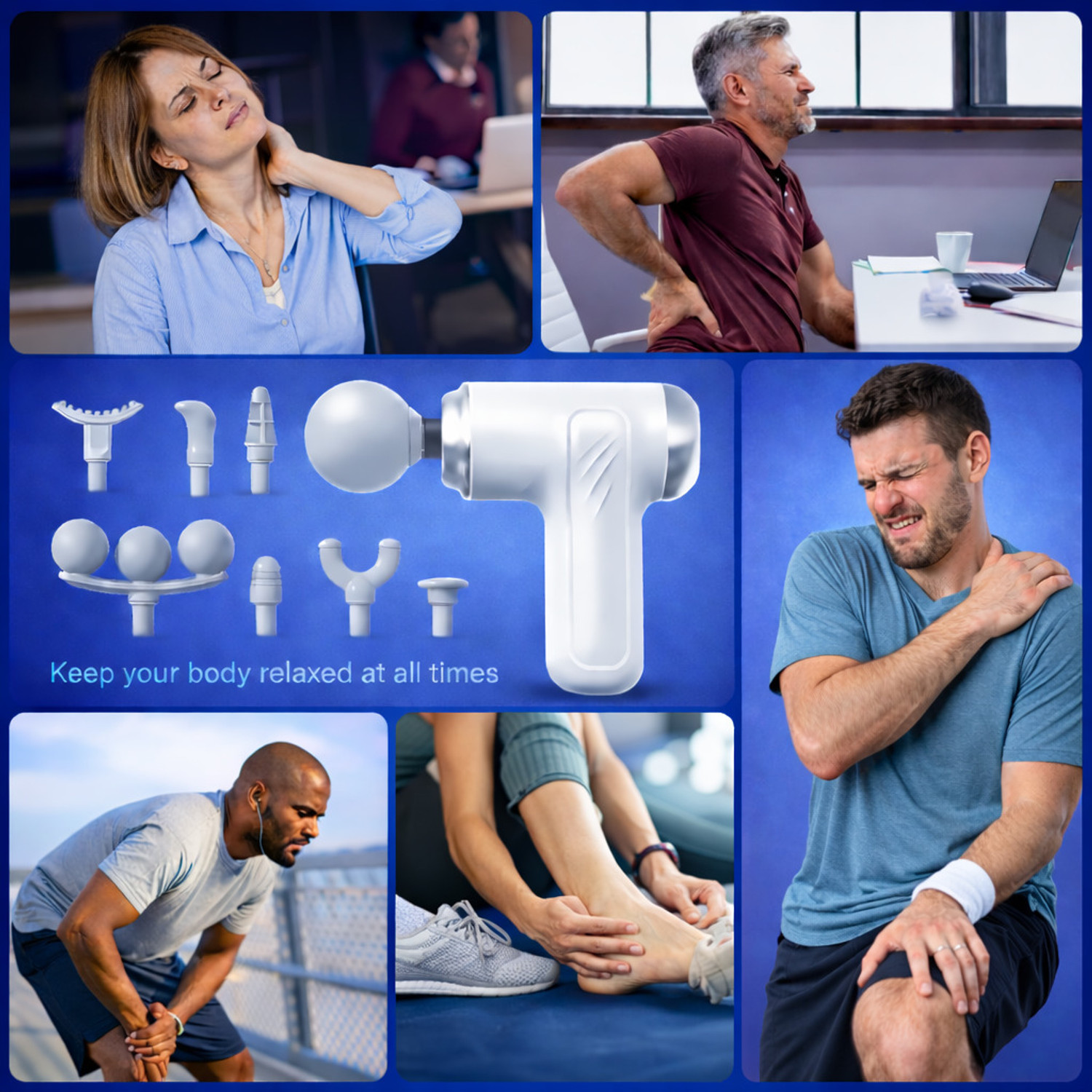 Image of Maycare Forge Percussion Massage Gun for Muscle Recovery | 9 Interchangeable Attachments Compact Handheld Massager for Deep Tissue, Neck, Back & Full Body Relief Massager