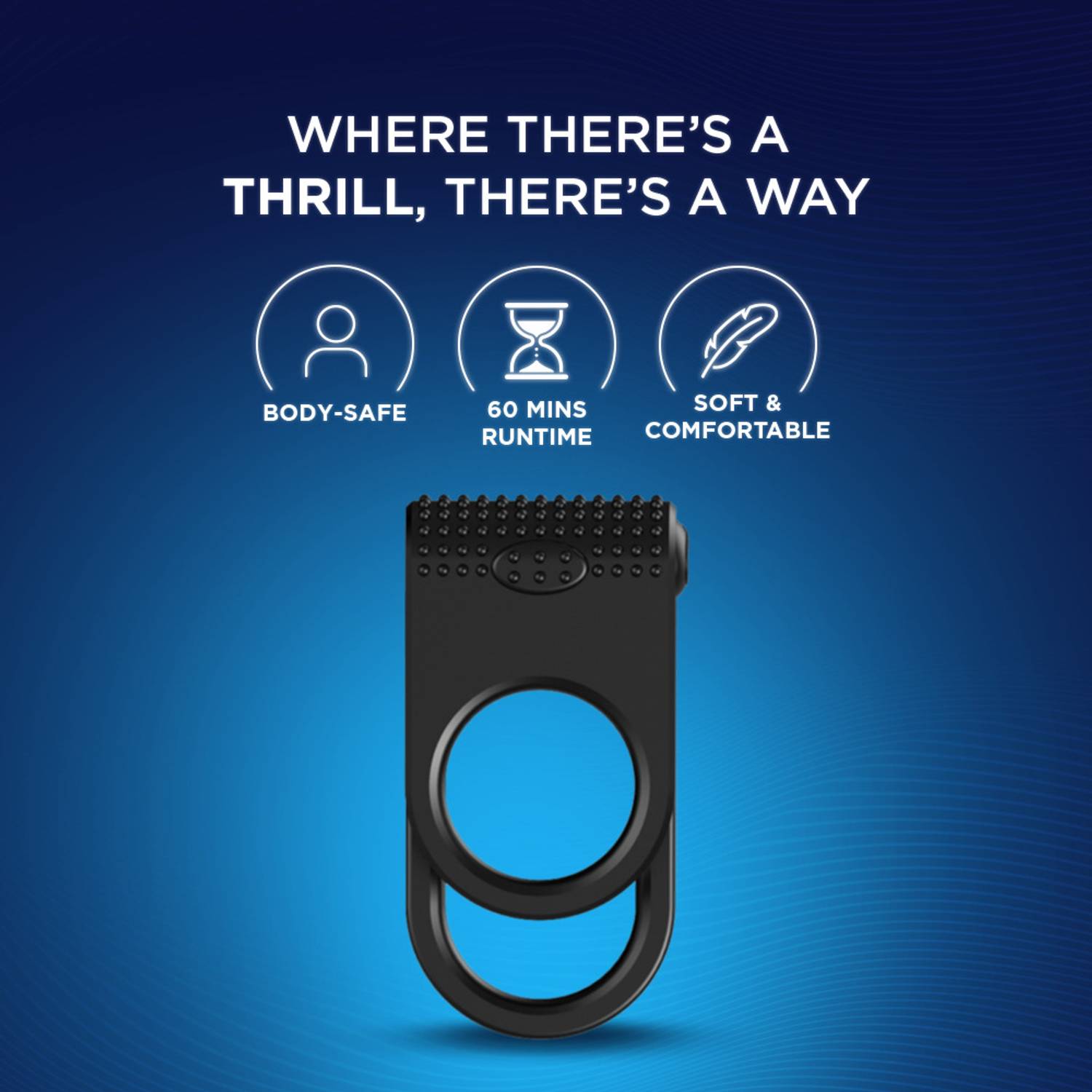 SKORE Thrill Dual Strap Vibrating Ring | 60min Run Time | Waterproof | For  Him Massager - SKORE : Flipkart.com