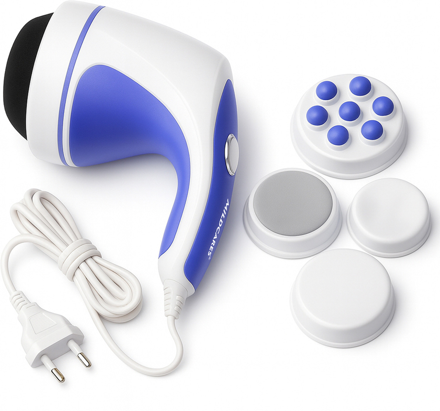 MILDCARES Relax & Spin Full Body Massager Machine | Handheld Electric Body Massage Machine for Pain Relief | Back, Neck, Shoulder, Leg & Foot Massager with 4 Attachments Massager