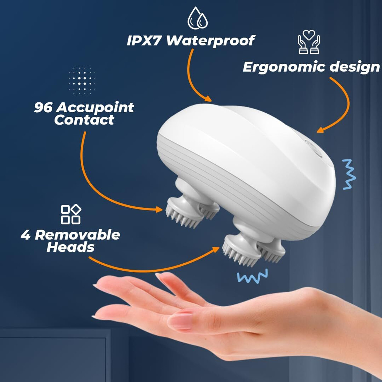 Image of Flexnest Soothe Scalp Massager 96 Silicon Kneading Points Scalp, Body & Head Massager for Hair Growth Massager
