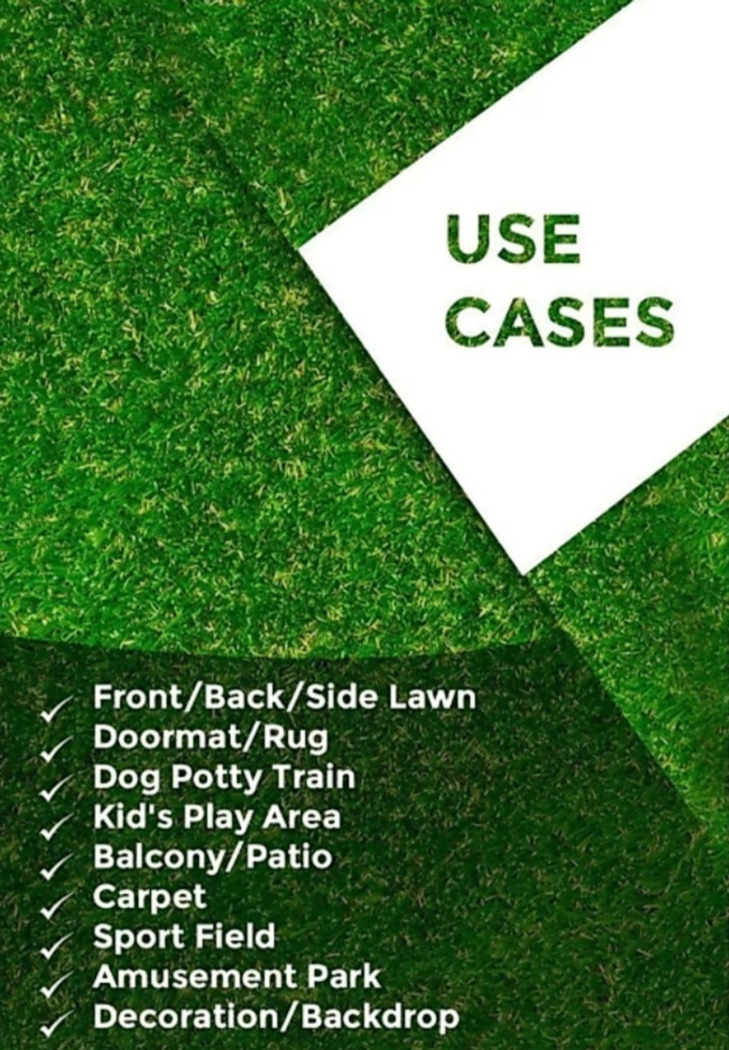 Image of COMFY HOME Artificial Grass Door Mat