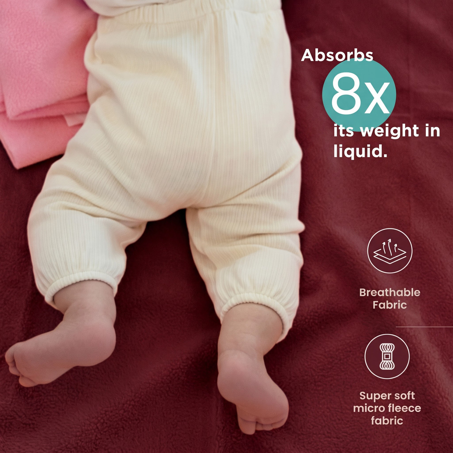 Image of TIDY SLEEP Cotton, Fleece Baby Bed Protecting Mat