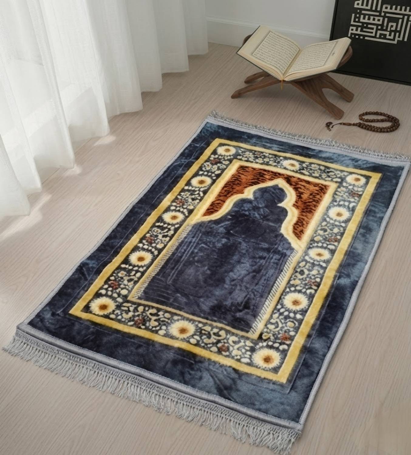 Al Falah Traders Velvet Prayer Mat