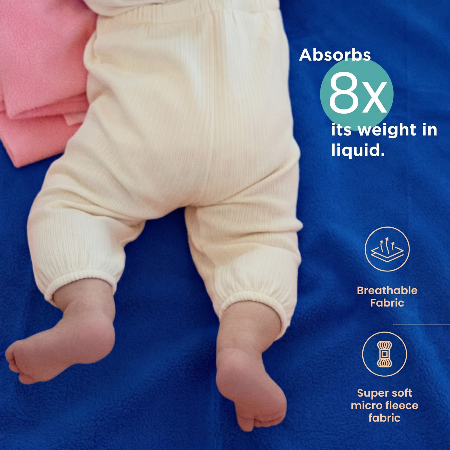 Image of TIDY SLEEP Fleece Baby Bed Protecting Mat