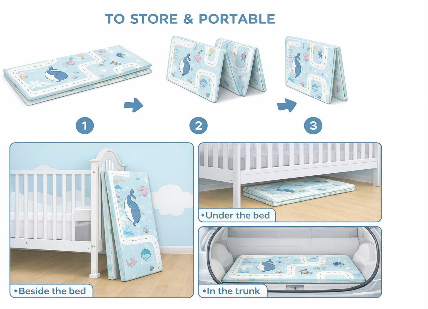 Image of Quick Shel Cotton Baby Play Mat