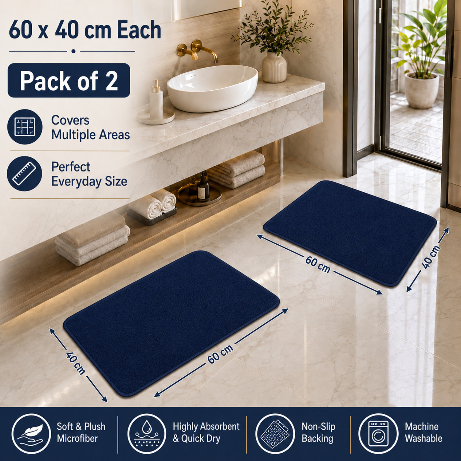 Image of Weava Home Microfiber Door & Floor Mat