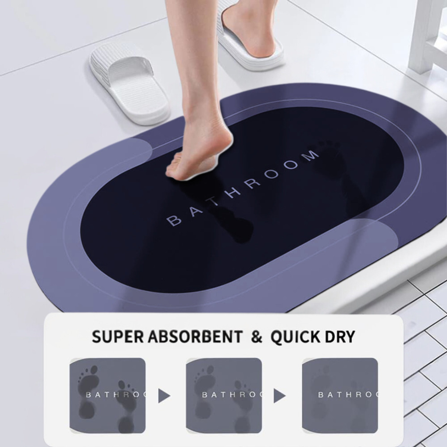 Image of HAVANISH Rubber Bathroom Mat