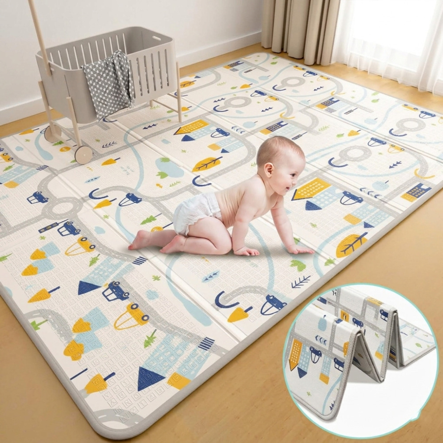 opriQ Cotton, Foam Baby Play Mat