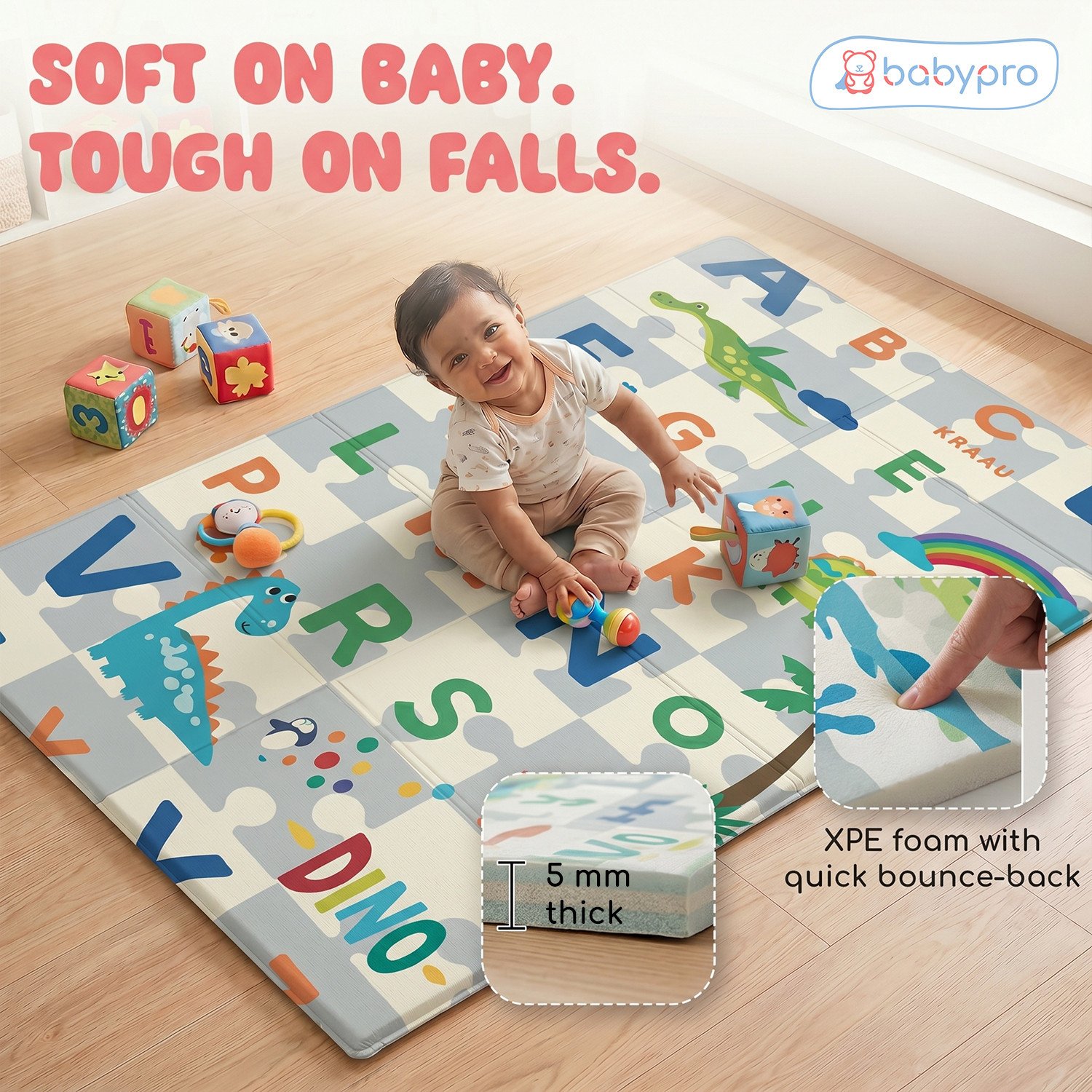 Image of BabyPro Foam Baby Play Mat